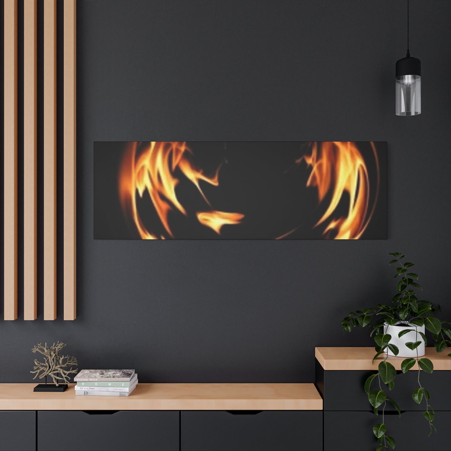 Fire Swirl Matte Canvas Art - Stretched 1.25" Gallery Wrap