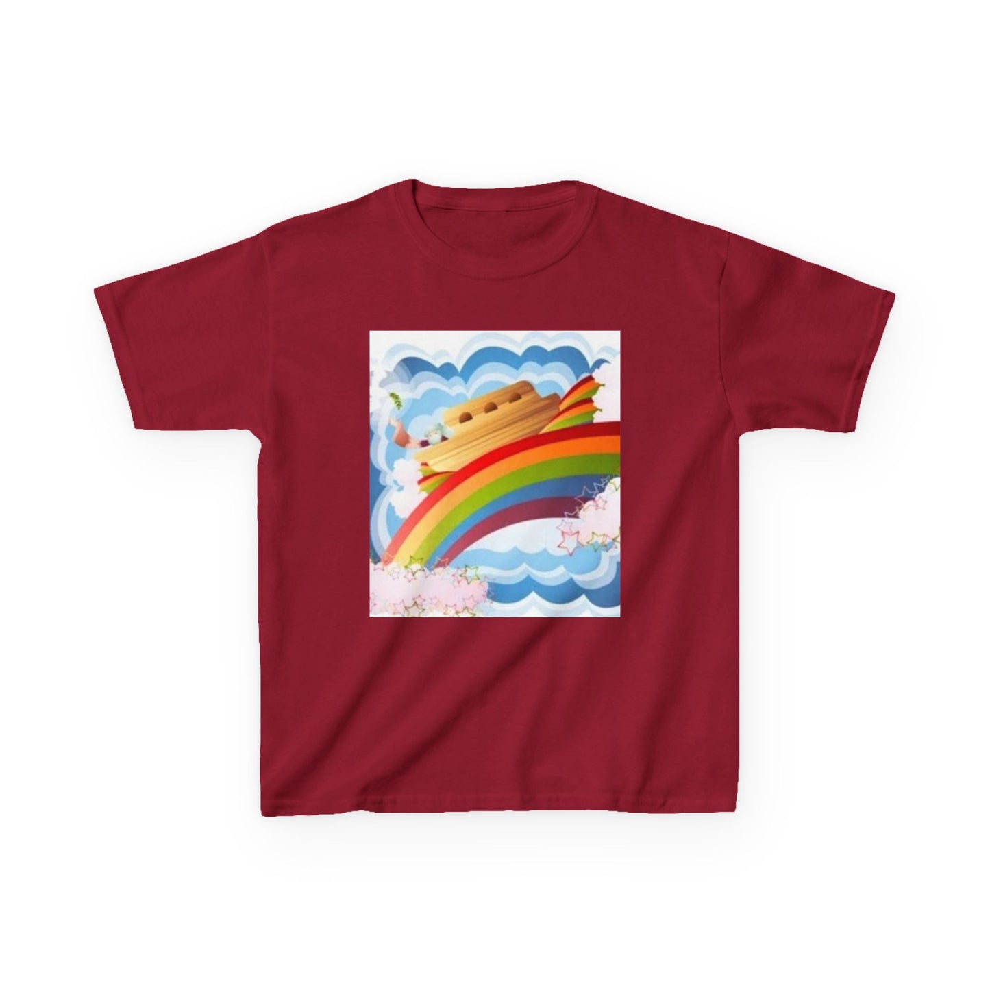 Rainbow Adventure Kids Heavy Cotton Tee - Fun & Colorful Design for Playful Days