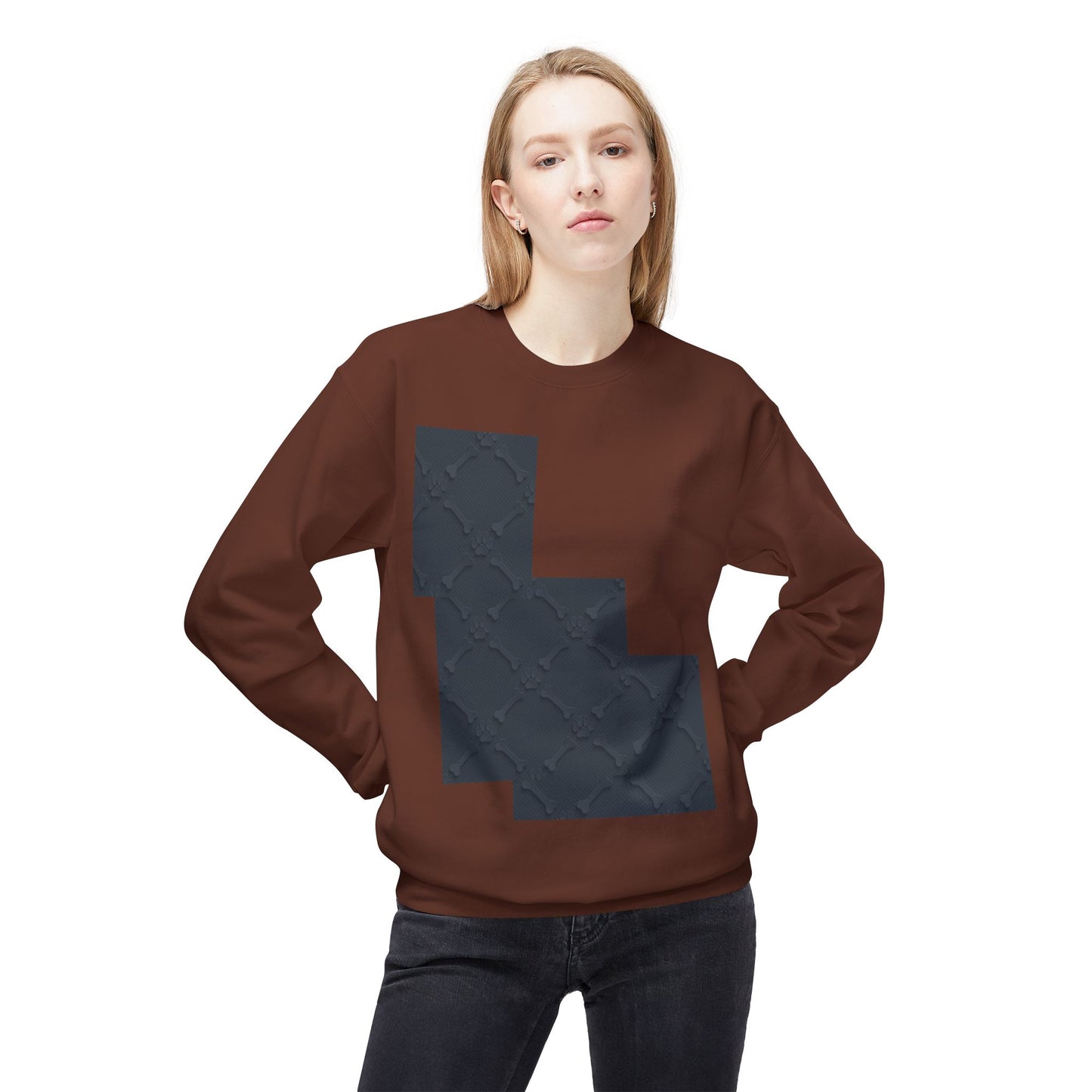 Minimalist Pet-Themed Crewneck Sweatshirt for Animal Lovers