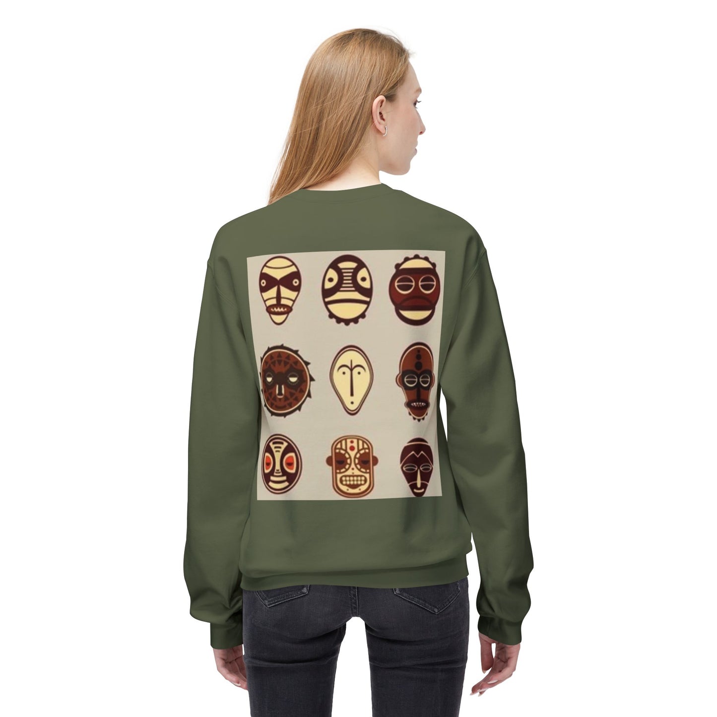 Artistic Horse Illustration Fleece Crewneck Sweatshirt - Unisex