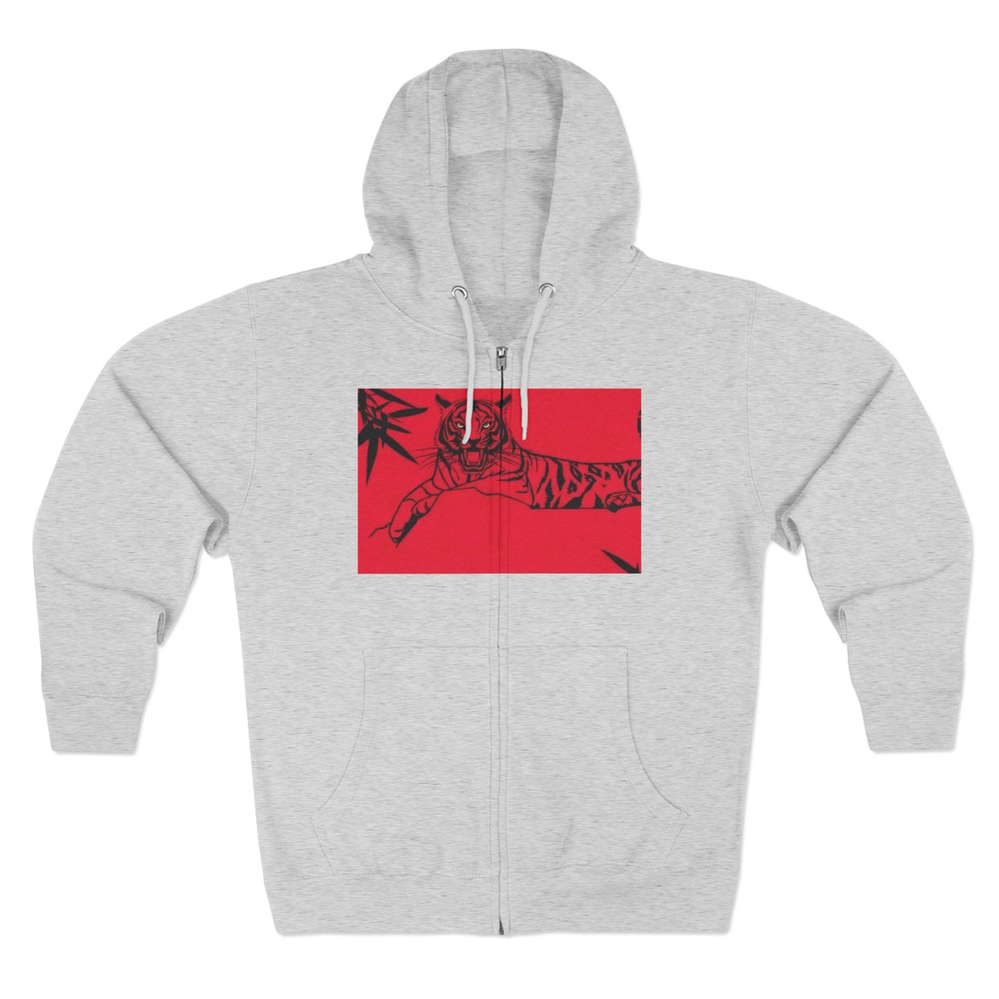 Cool Tiger Graphic Unisex Zip Hoodie - Trendy Streetwear for Animal Lovers