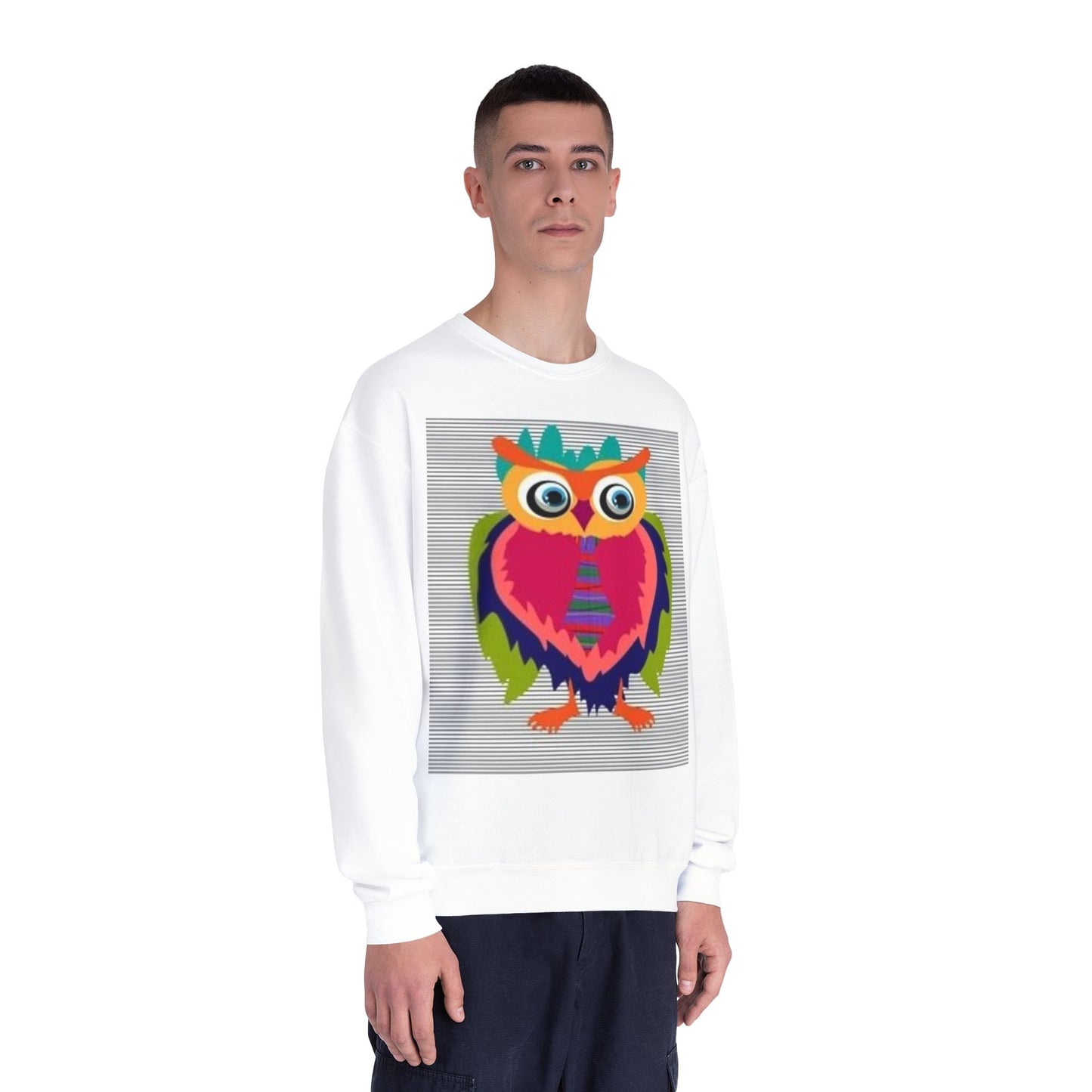 Colorful Owl Sweatshirt - Unisex Crewneck