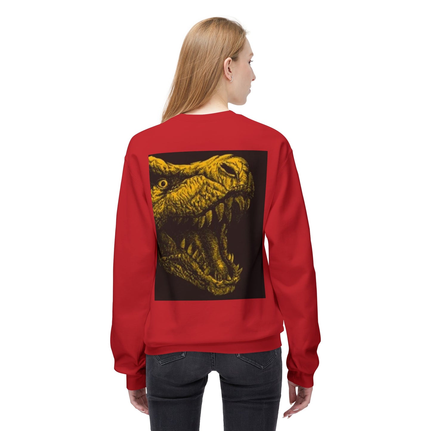 Unisex Dinosaur Graphic Sweatshirt - Cozy Midweight Crewneck