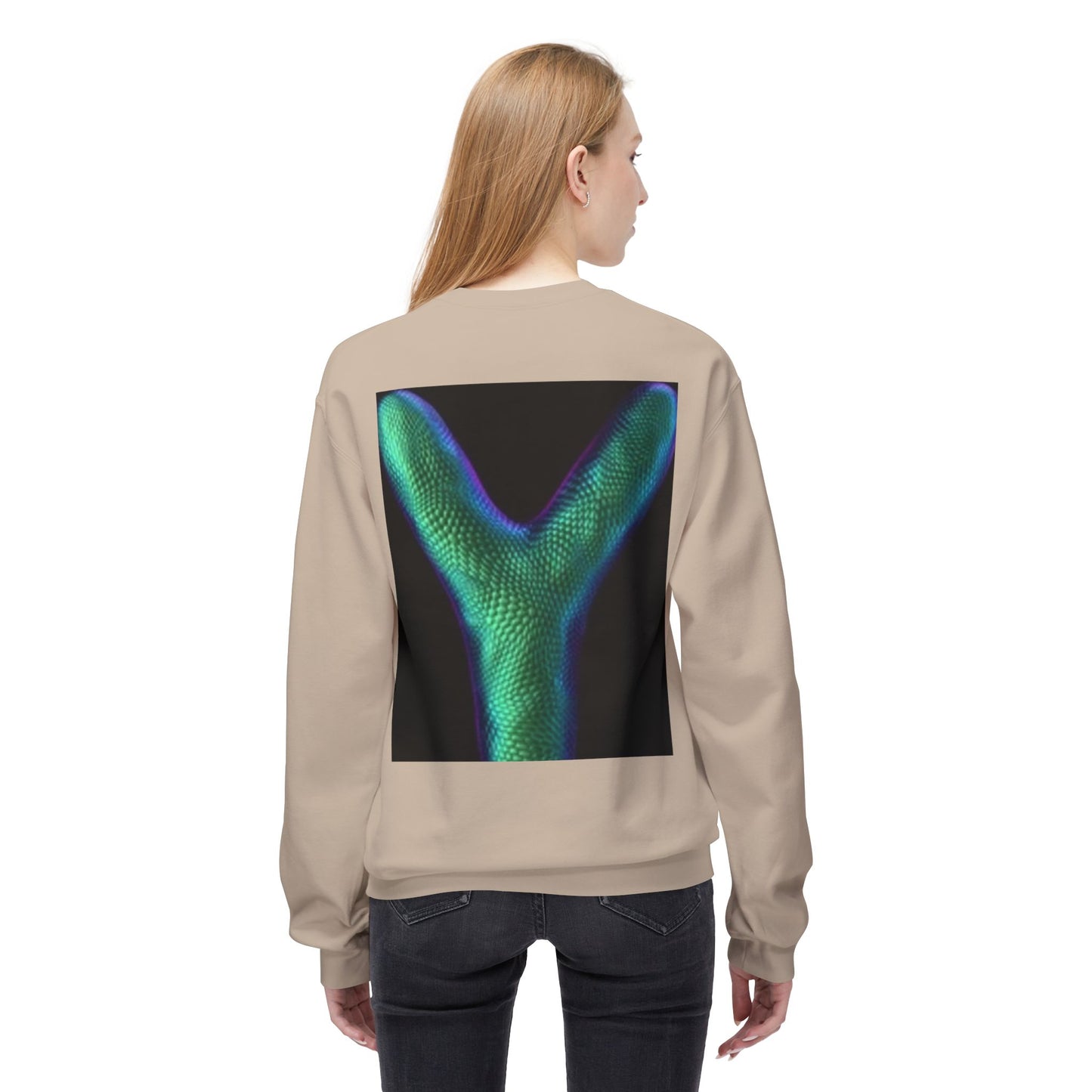 Unisex Y Graphic Fleece Crewneck Sweatshirt - Cozy Modern Style