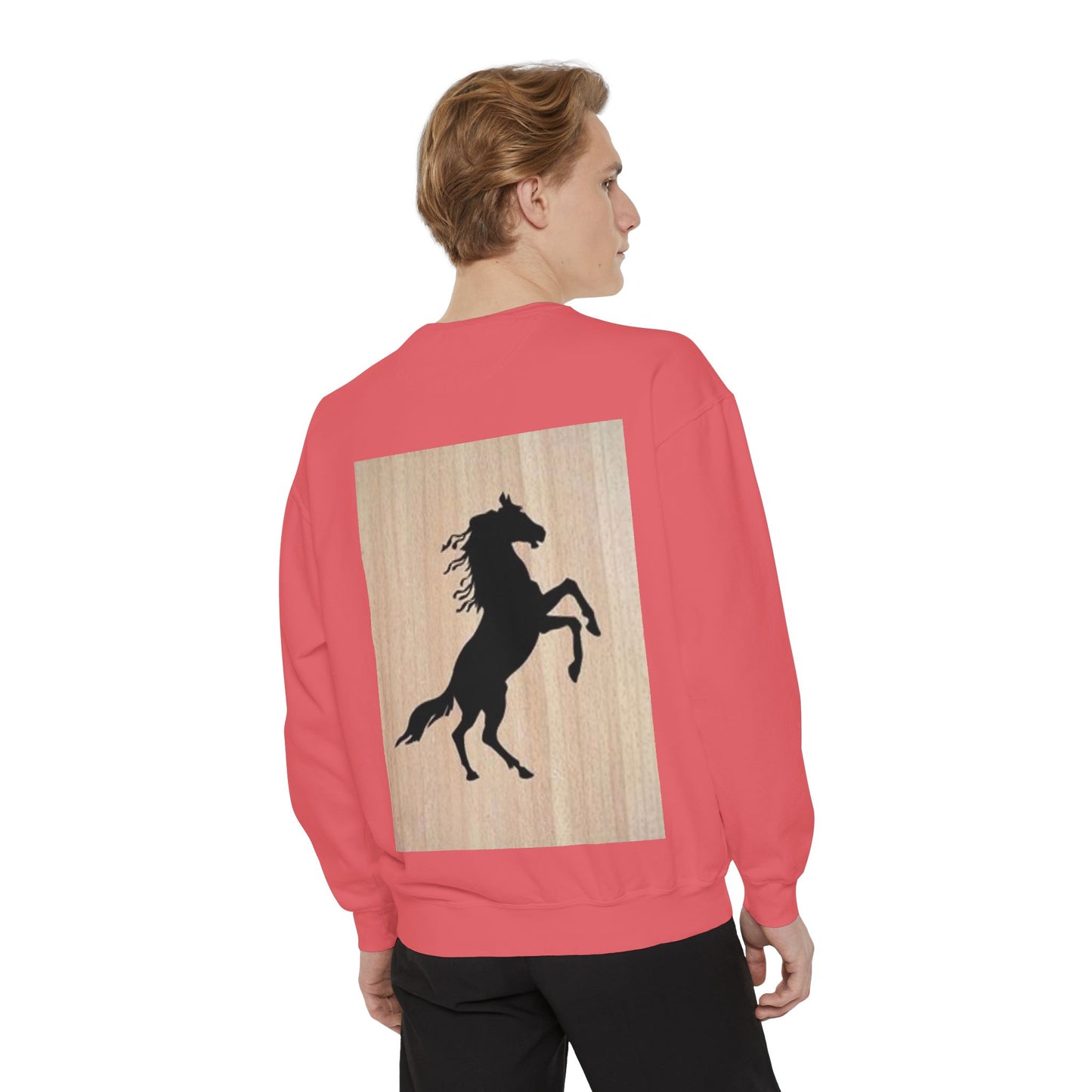 Equestrian Spirit Unisex Garment-Dyed Sweatshirt - Bold Horse Design