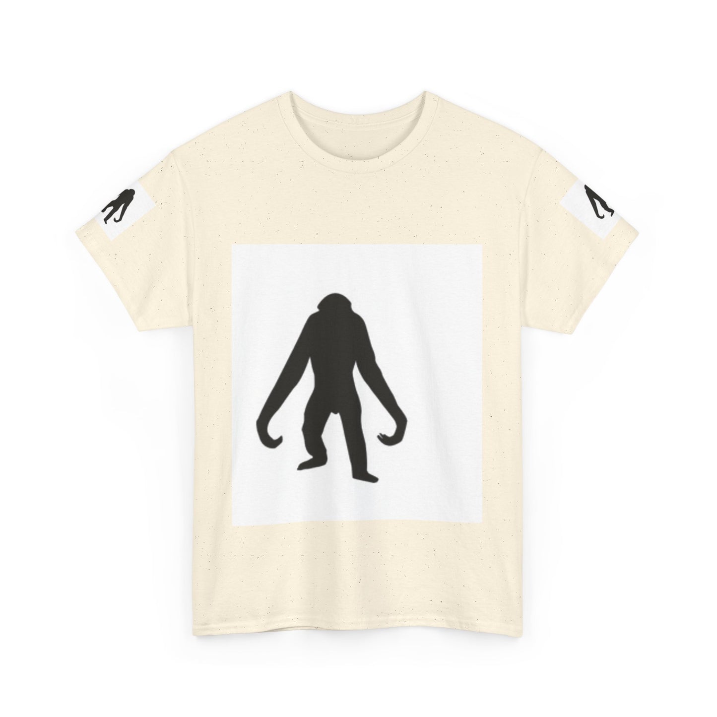 Unisex Heavy Cotton Tee - Bold Monkey Silhouette Tee for Animal Lovers