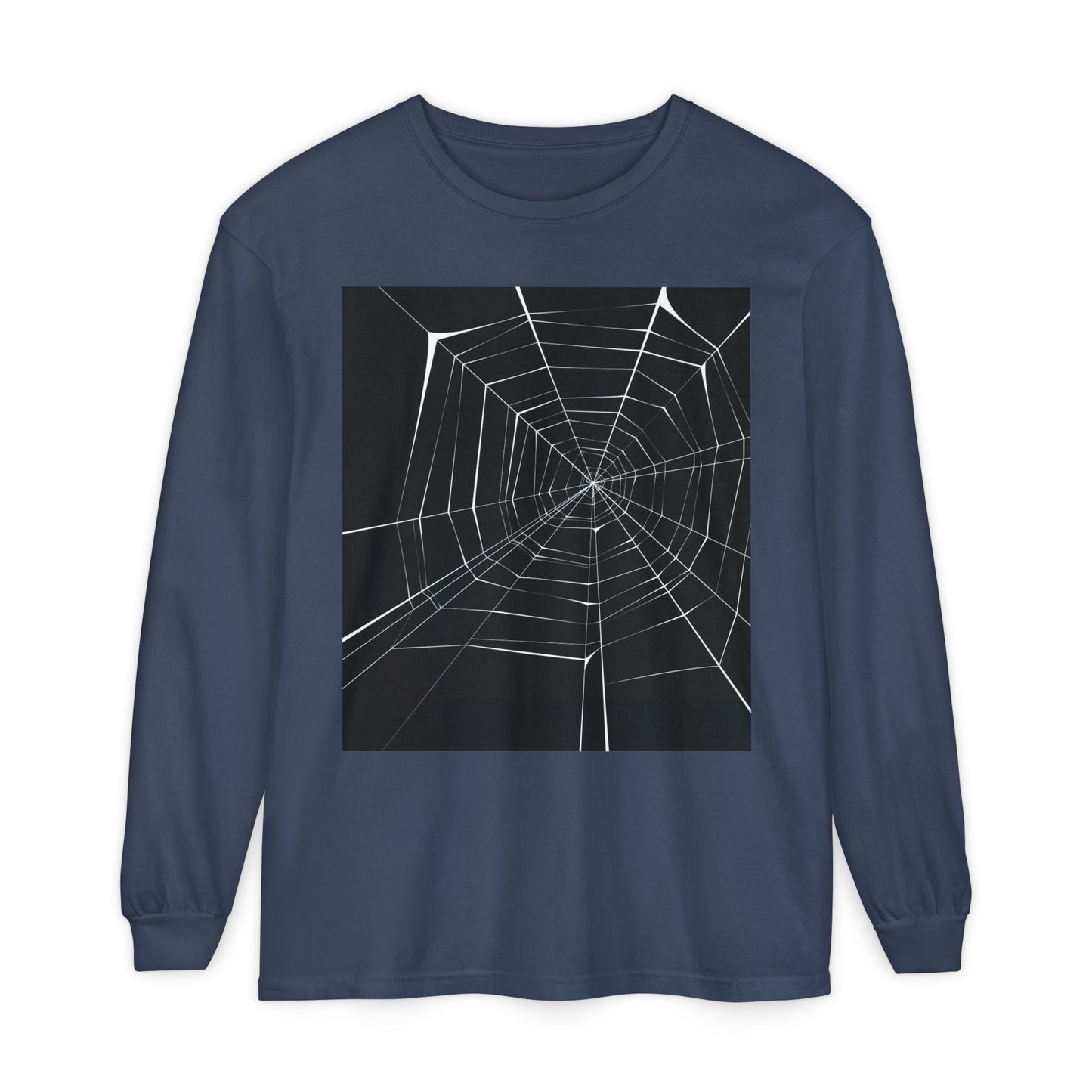 Spooky Spiderweb Long Sleeve T-Shirt - Unisex Halloween Apparel