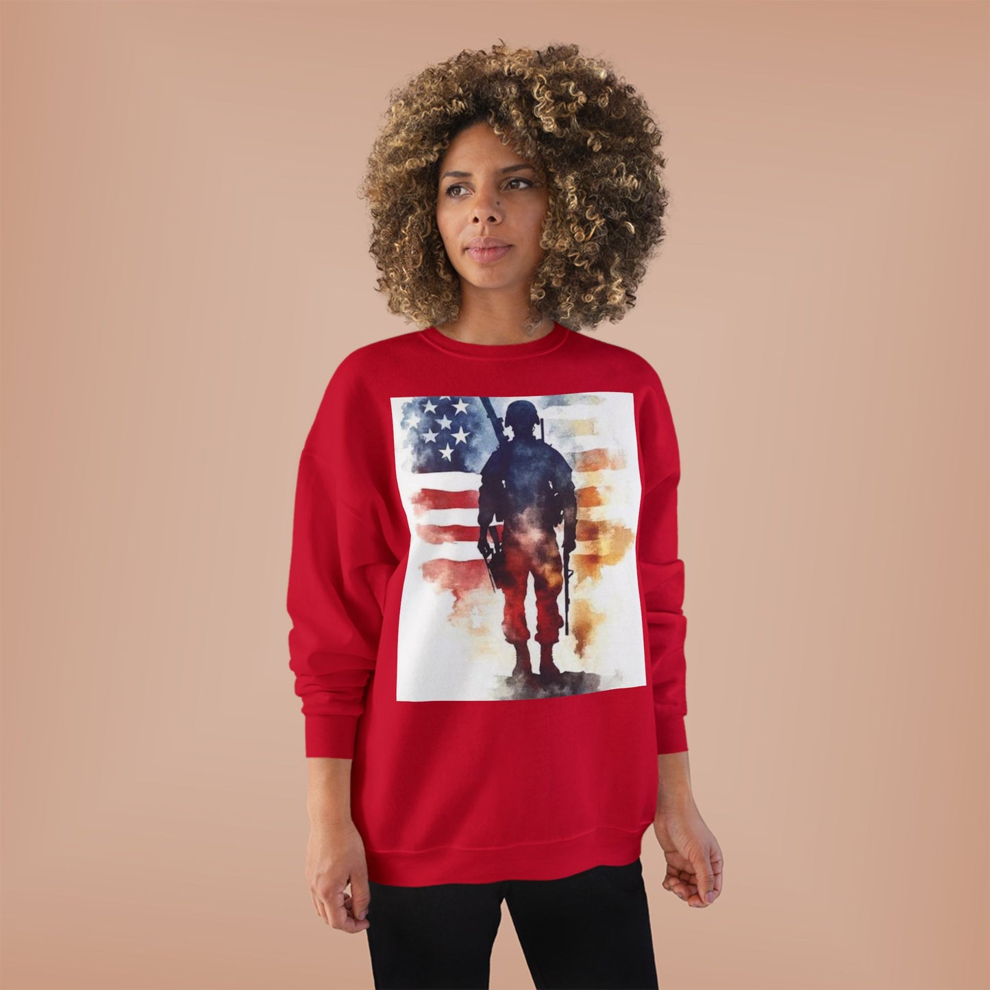 Patriotic Soldier EcoSmart® Crewneck Sweatshirt