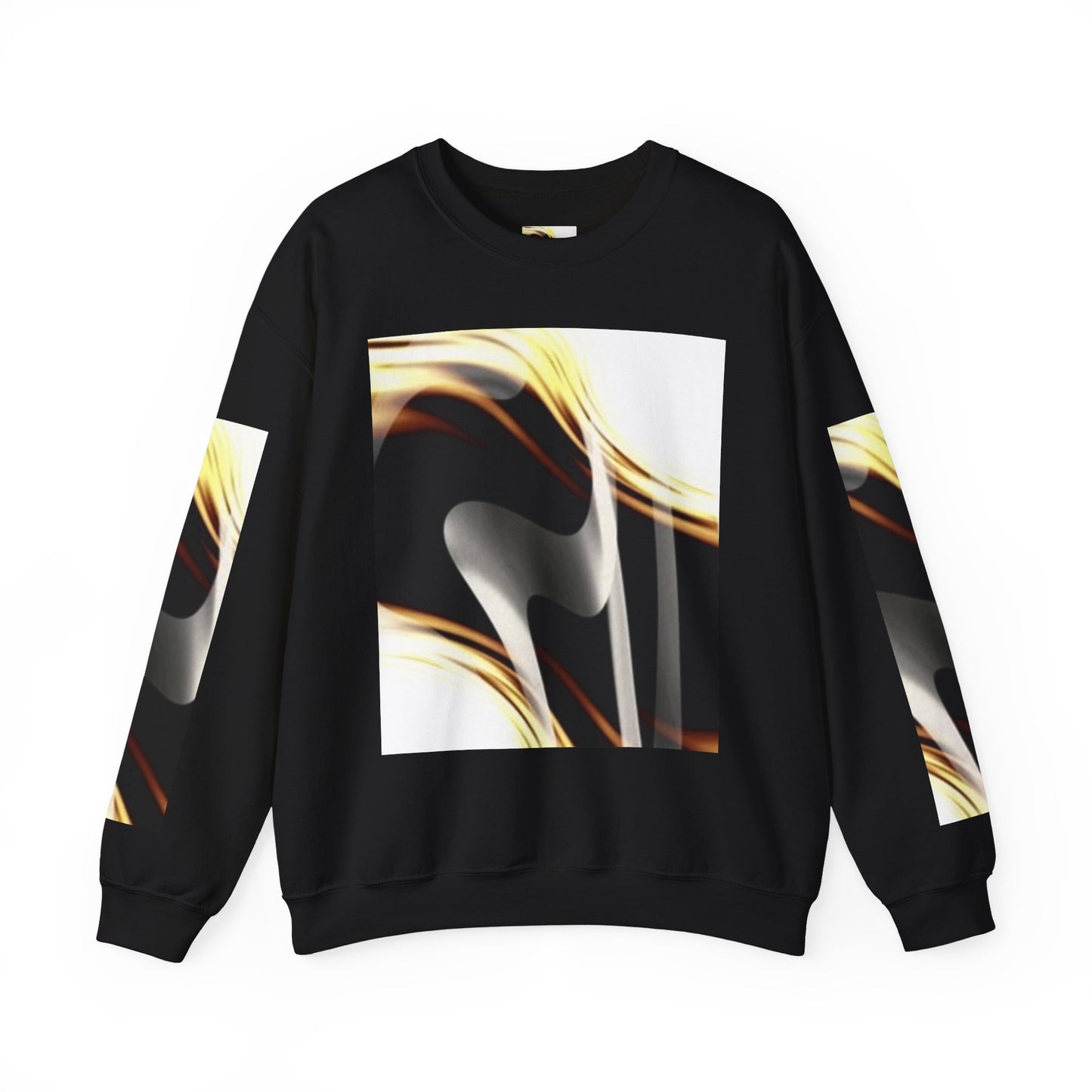Abstract Wave Unisex Crewneck Sweatshirt - Modern Art Design