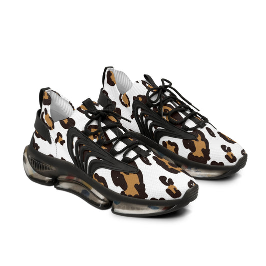 Stylish Leopard Print Men's Mesh Sneakers | Lightweight Athletic Shoes