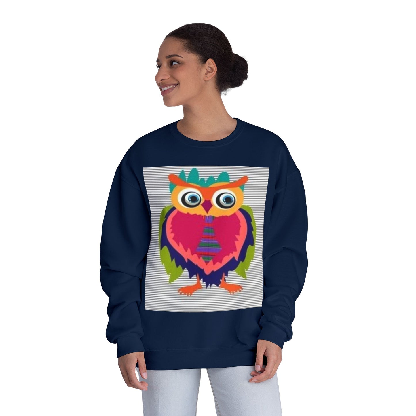 Colorful Owl Sweatshirt - Unisex Crewneck
