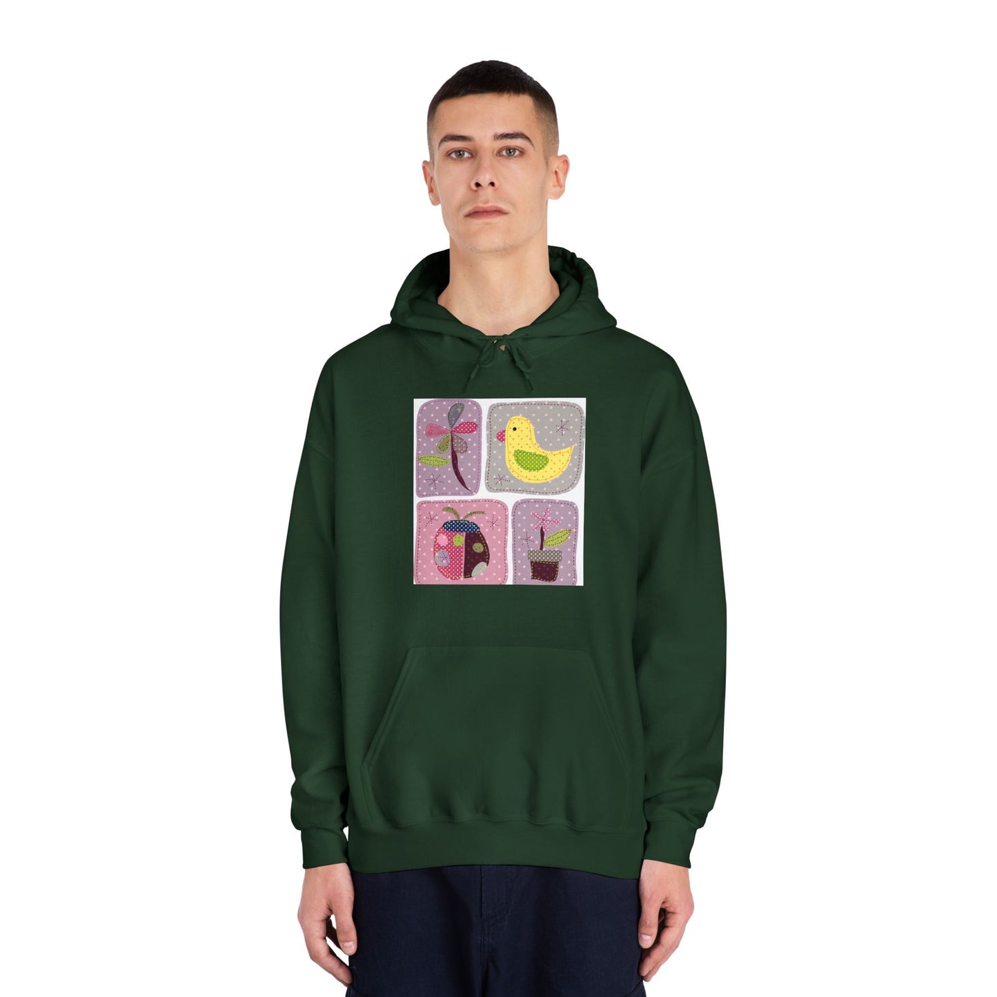 Cozy Unisex Hooded Sweatshirt with Floral Design - Perfect for Spring Celebrations