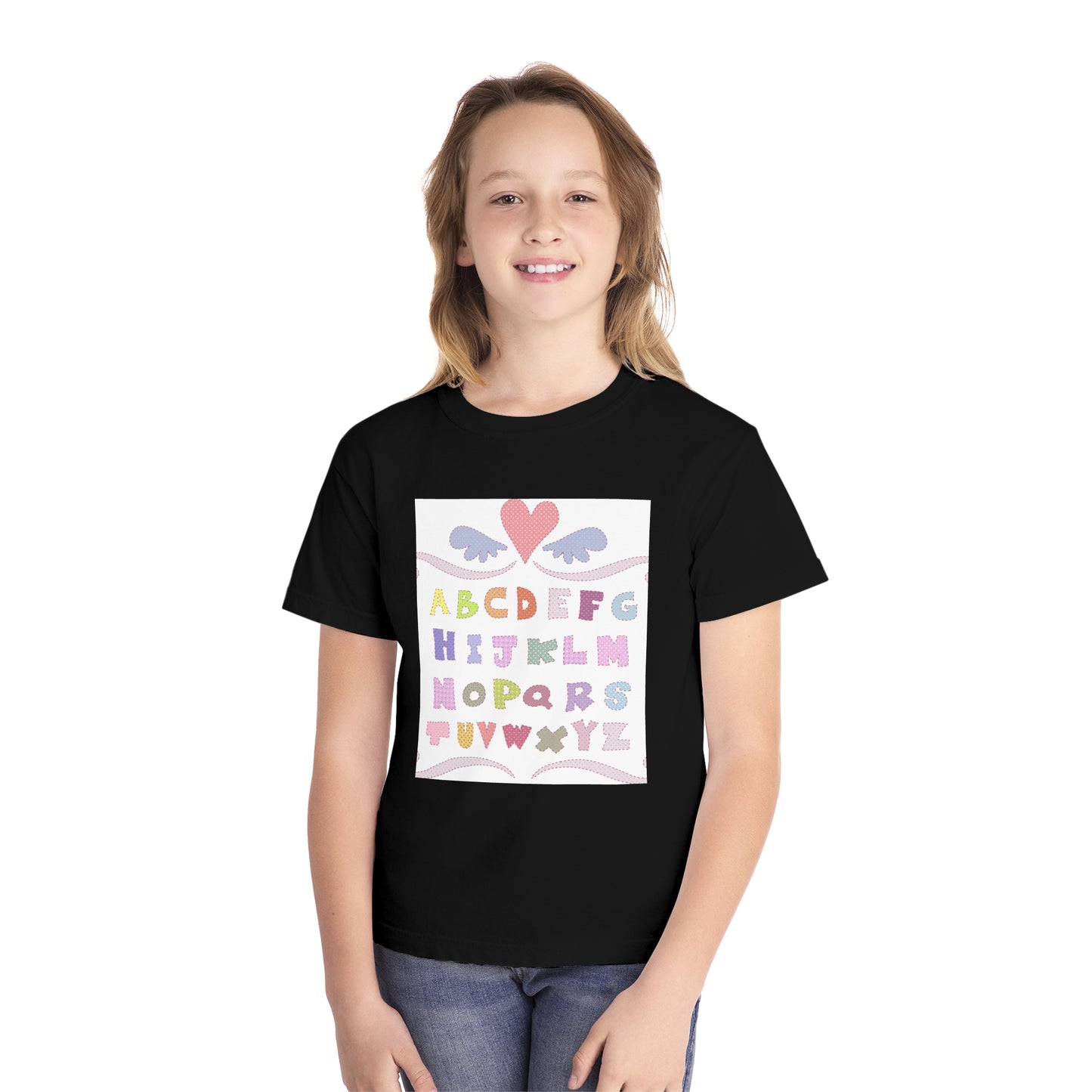 Youth Alphabet Love Tee - Fun & Playful Kids Shirt