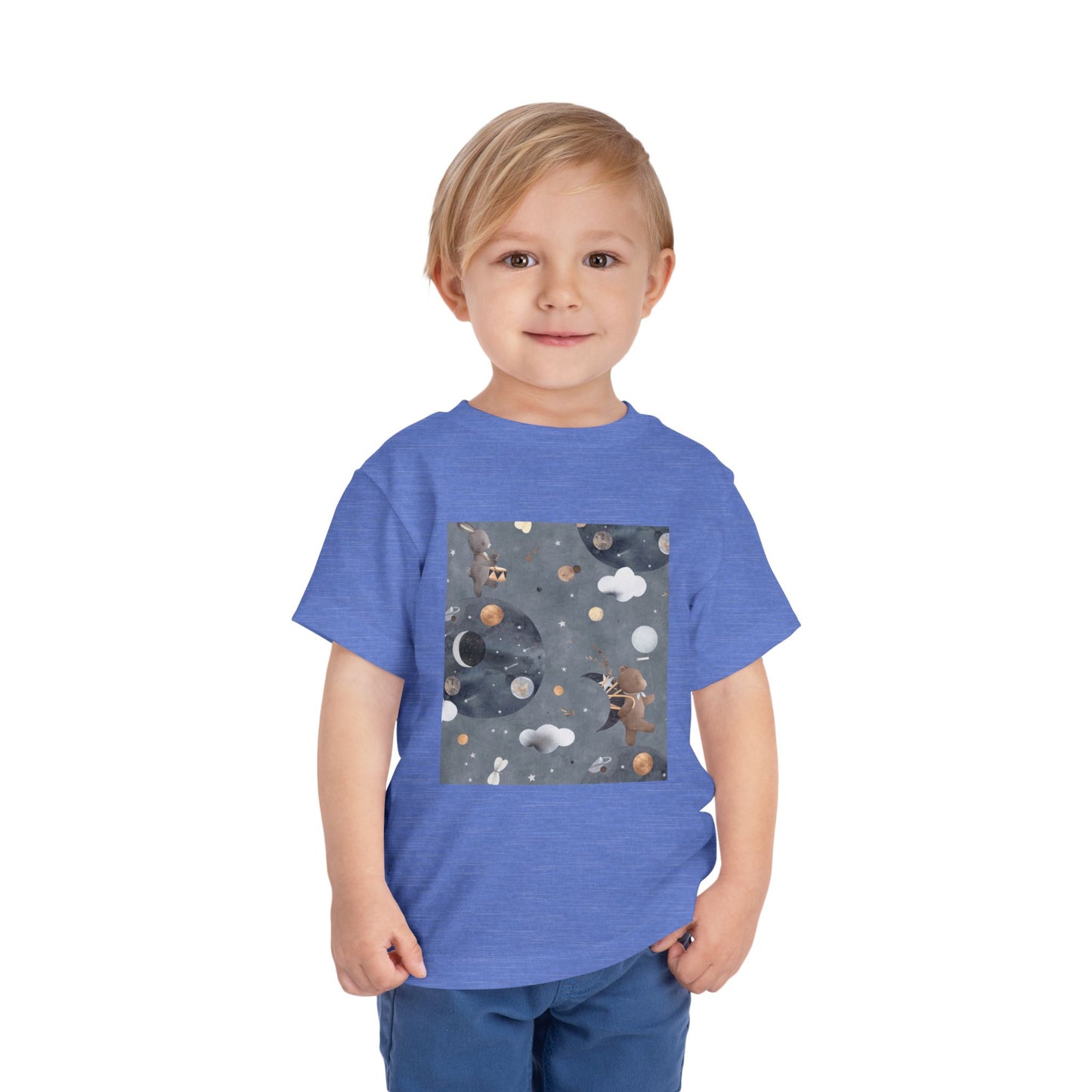 Cosmic Adventure Toddler Tee - Fun Space-Themed Short Sleeve Shirt for Kids