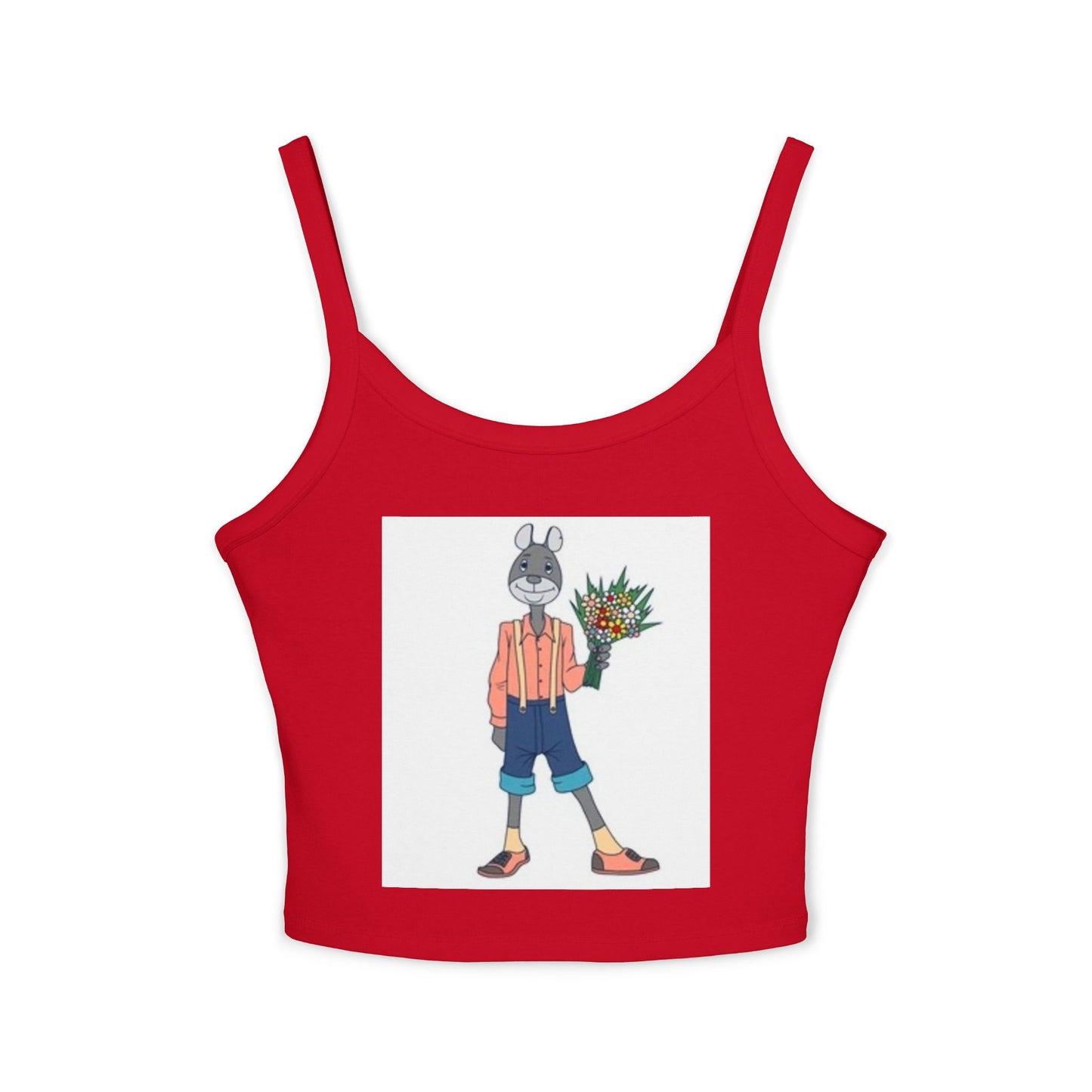 Whimsical Rabbit Floral Tank Top for Women