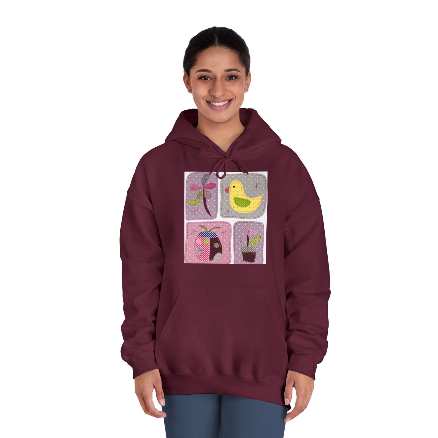 Cozy Unisex Hooded Sweatshirt with Floral Design - Perfect for Spring Celebrations