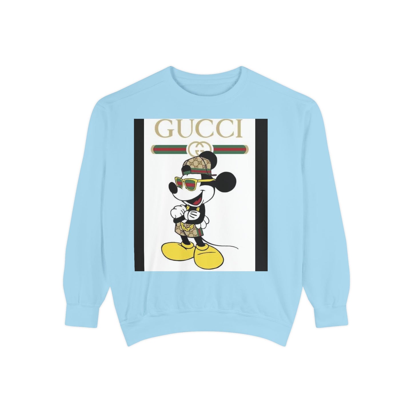 Mickey Mouse Gucci Streetwear Sweatshirt - Unisex Garment-Dyed