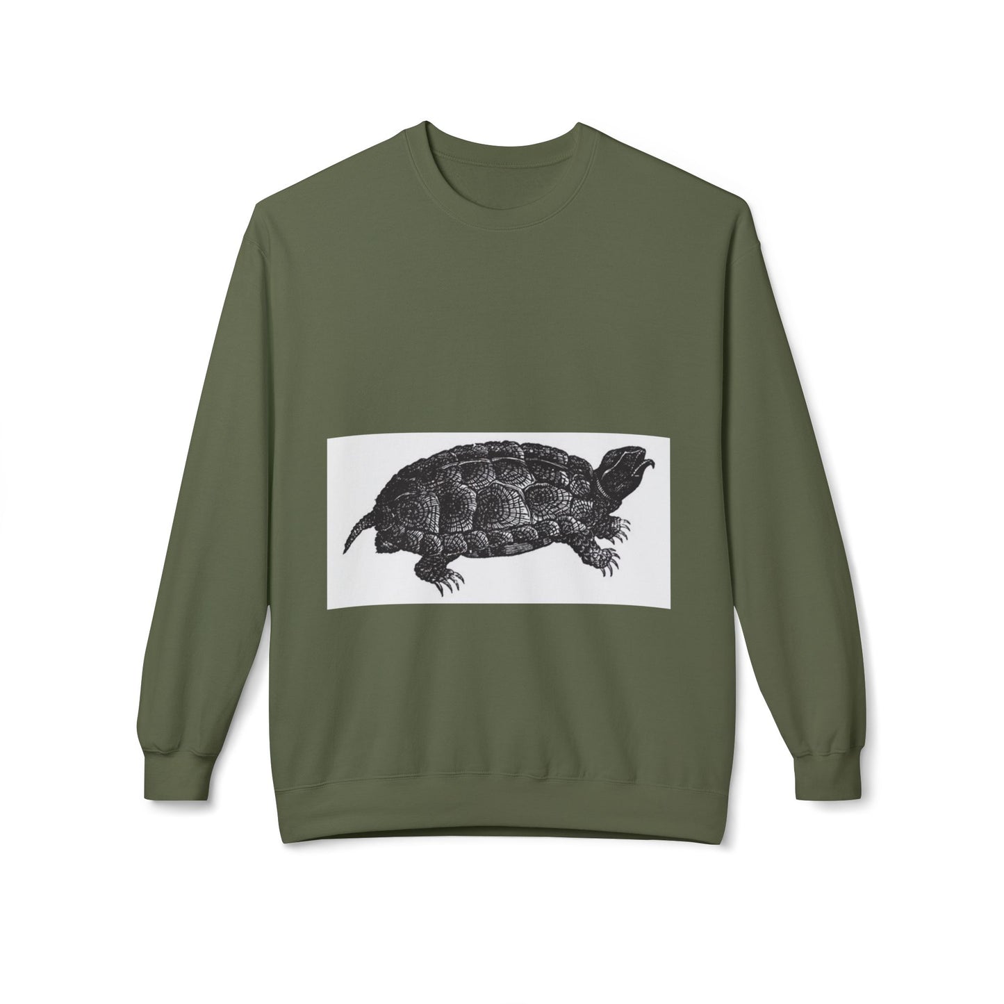 Turtle Design Unisex Fleece Crewneck Sweatshirt - Chill Vibes, Perfect Gift for Nature Lovers