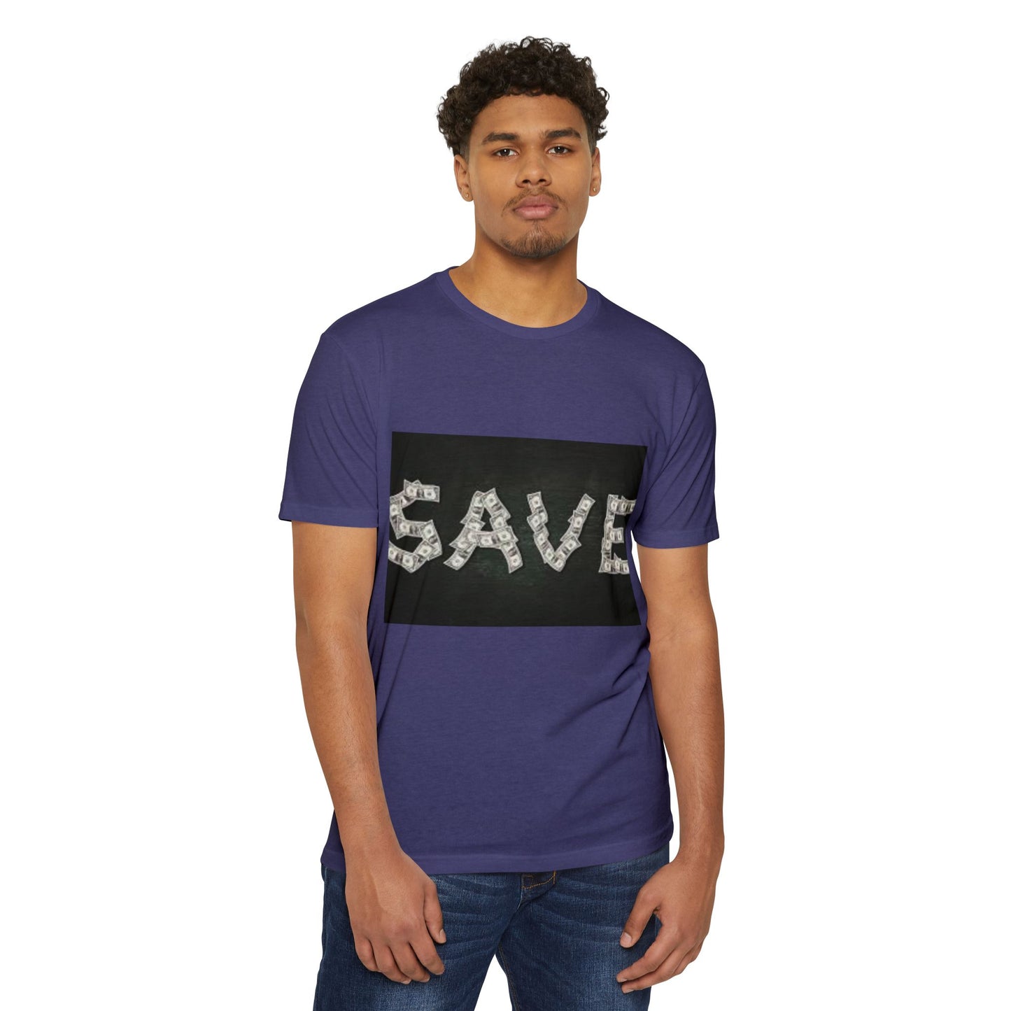 Unisex CVC Jersey T-shirt - 'SAVE' Money Design
