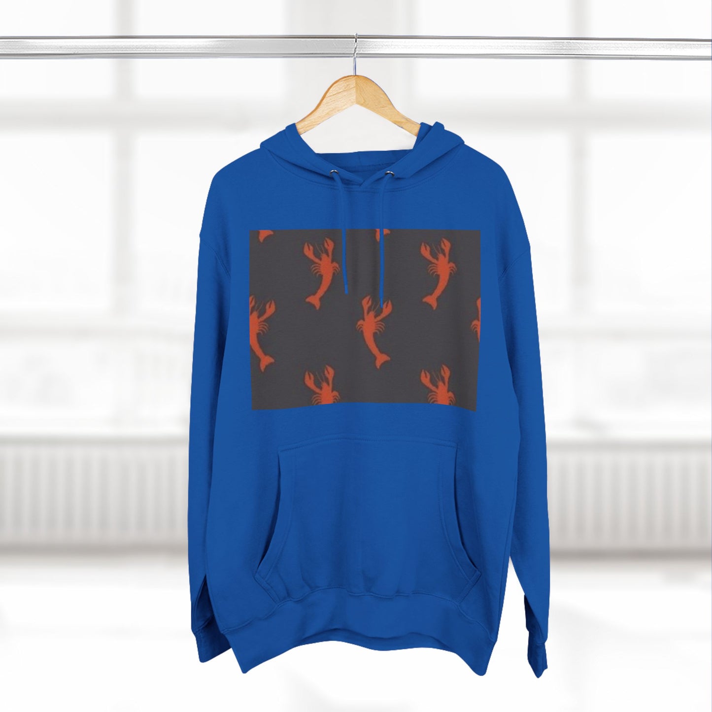 Lobster Print Fleece Hoodie - Perfect for Seafood Lovers