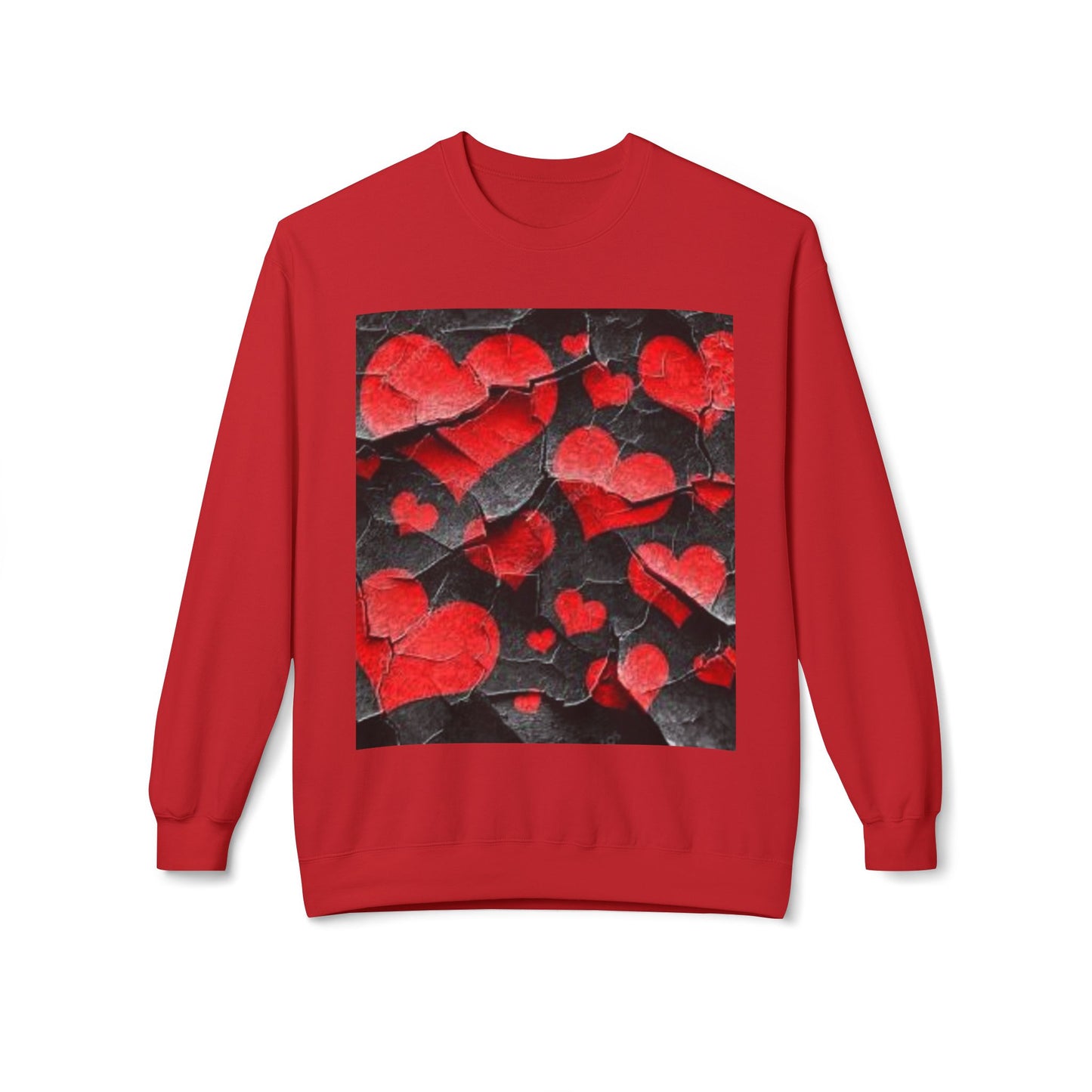 Heart Pattern Unisex Crewneck Sweatshirt - Cozy and Stylish Love-Themed Apparel