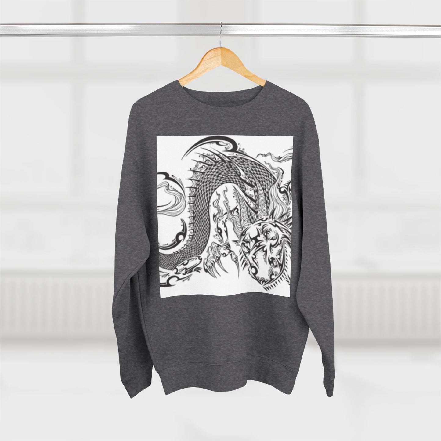 Dragon Art Unisex Crewneck Sweatshirt - Bold Tattoo Design