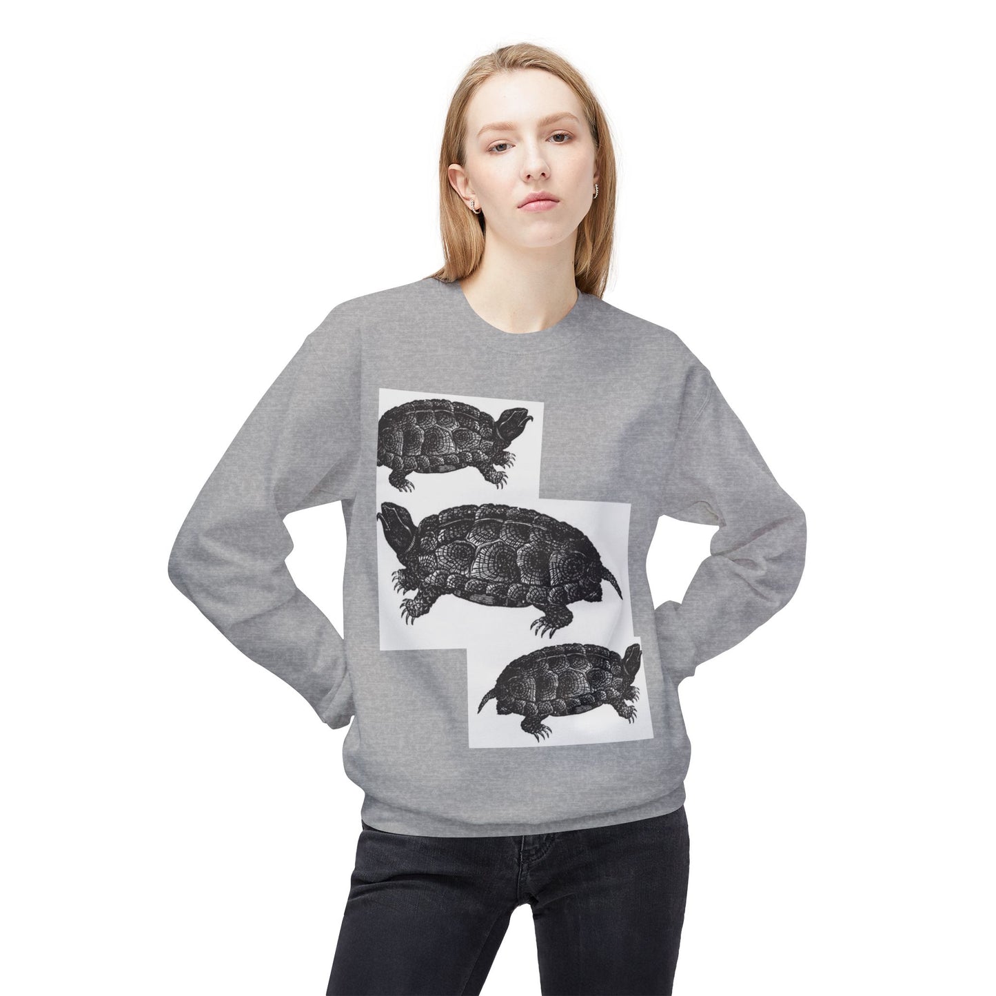 Cozy Turtle Graphic Sweatshirt - Unique Wildlife Apparel