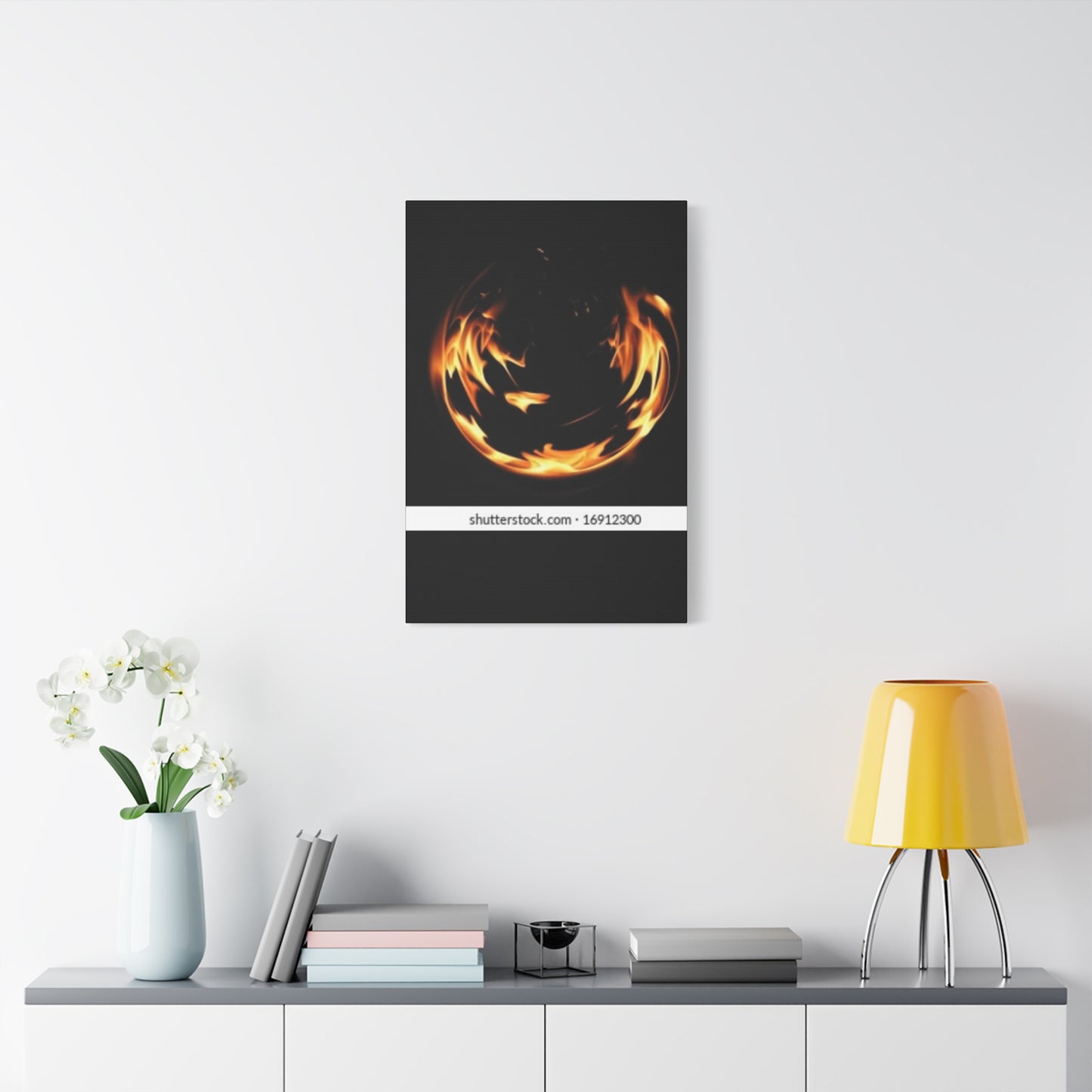 Fire Swirl Matte Canvas Art - Stretched 1.25" Gallery Wrap