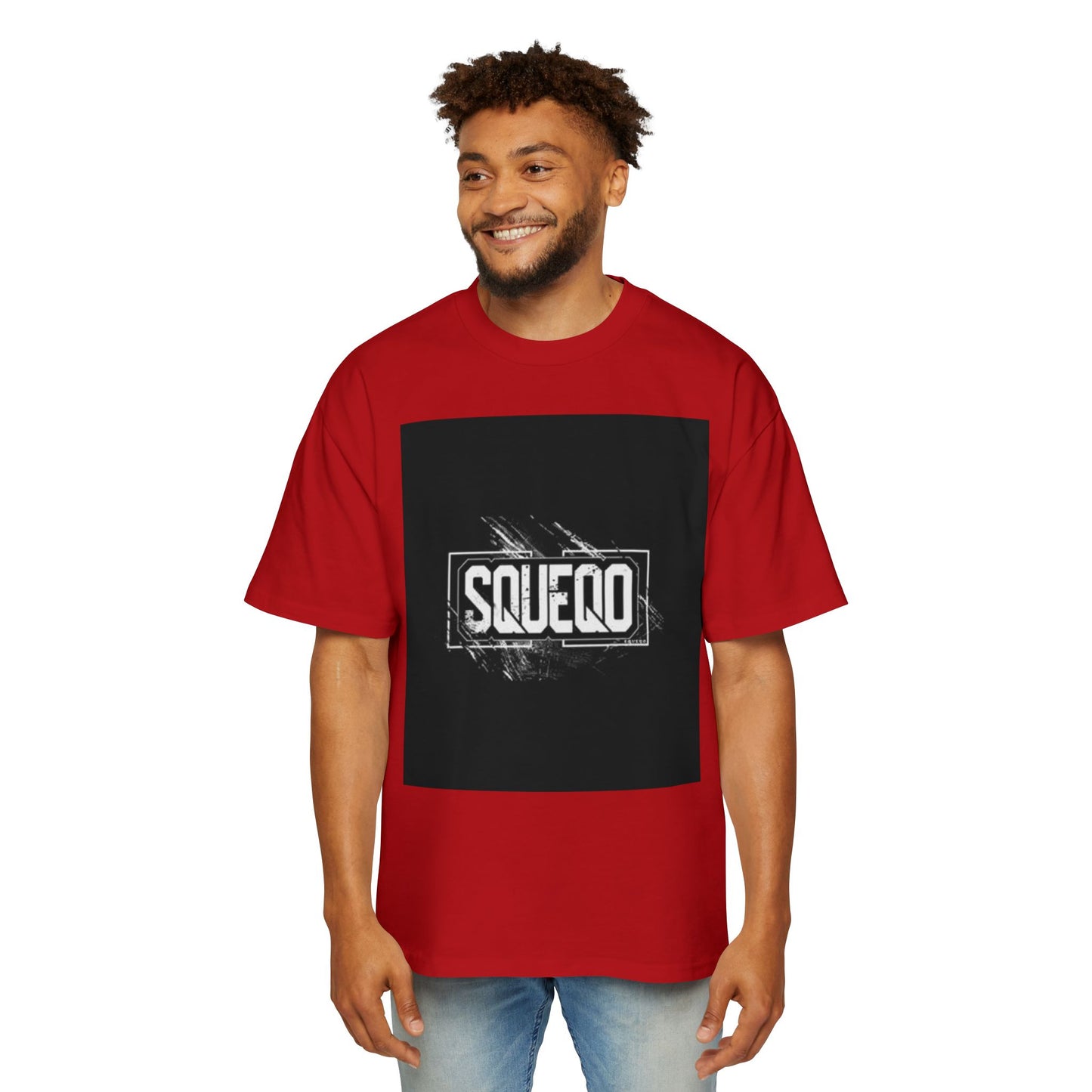 SQUEQO Graphic Heavy Oversized Tee for Casual Style