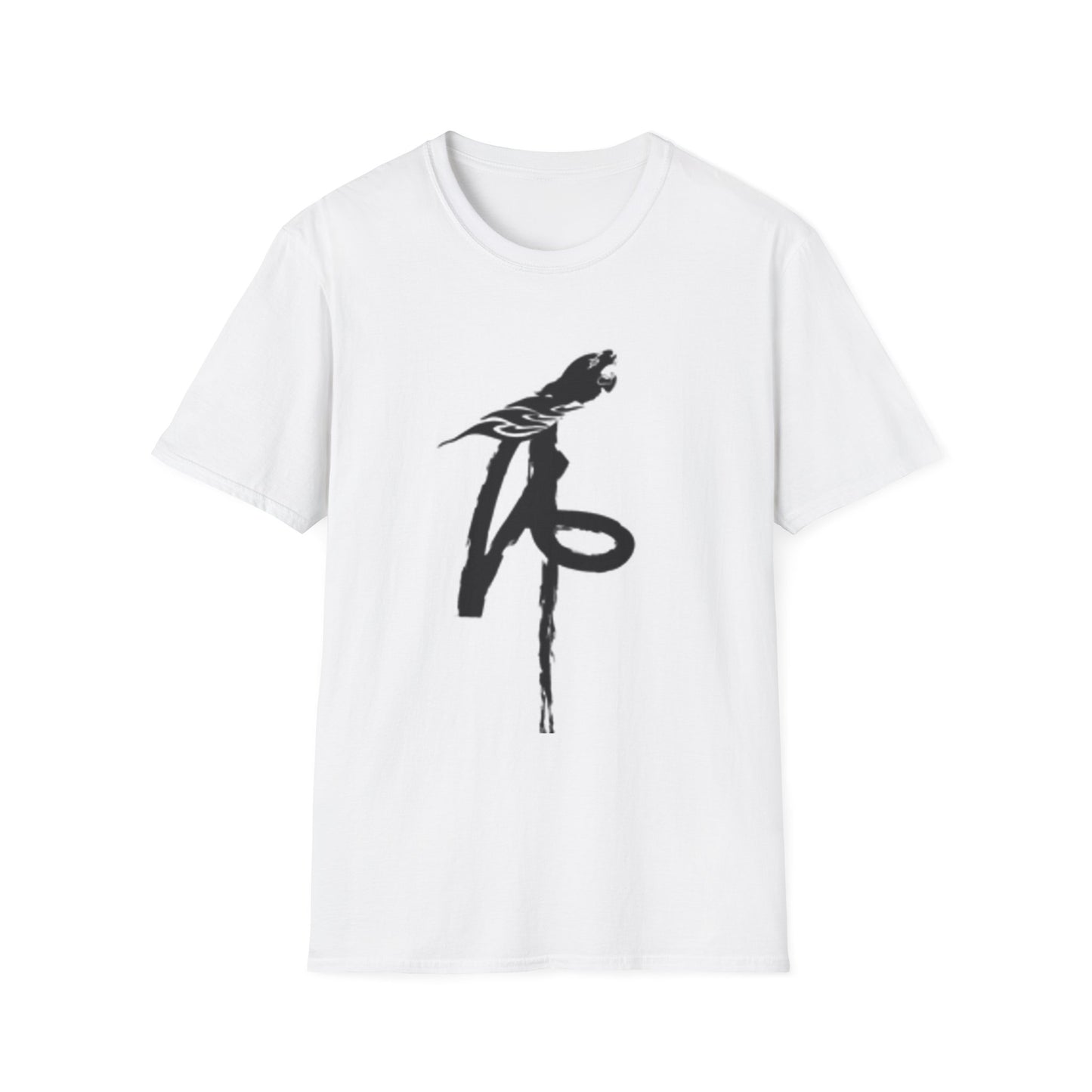 Unisex Softstyle T-Shirt - Black Bird Design for Nature Lovers