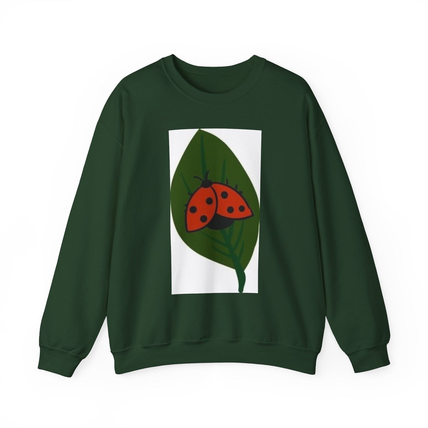 Ladybug Leaf Unisex Crewneck Sweatshirt - Cozy & Eco-Friendly
