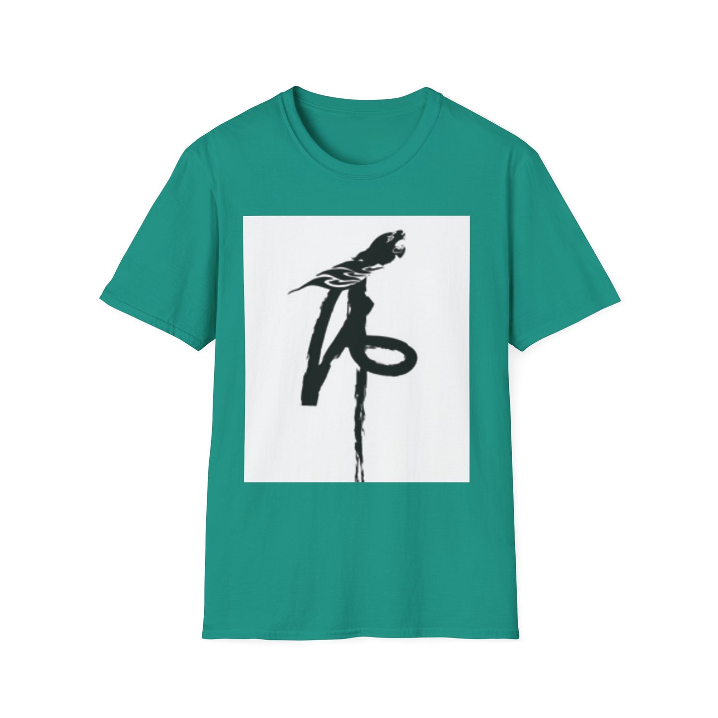 Unisex Softstyle T-Shirt - Black Bird Design for Nature Lovers