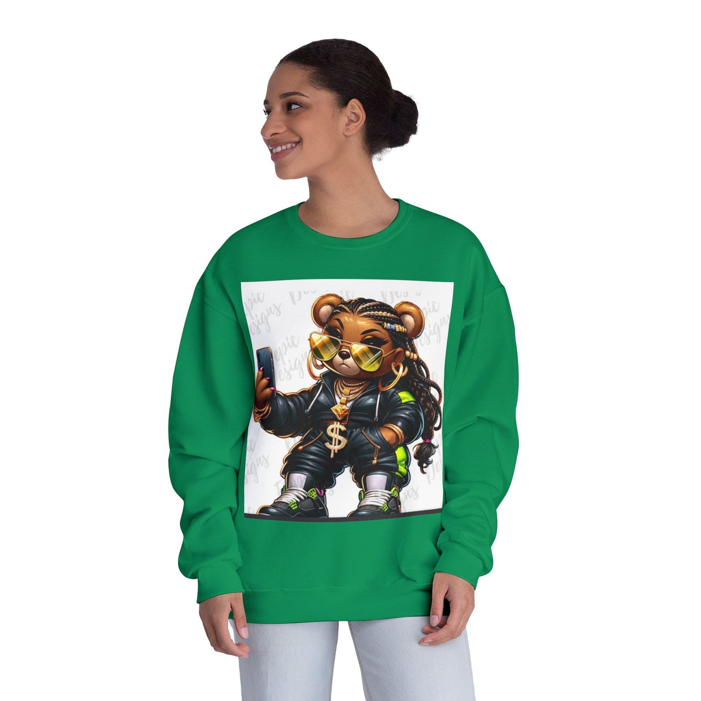 Street Style Bear Crewneck Sweatshirt - Unisex Urban Fashion