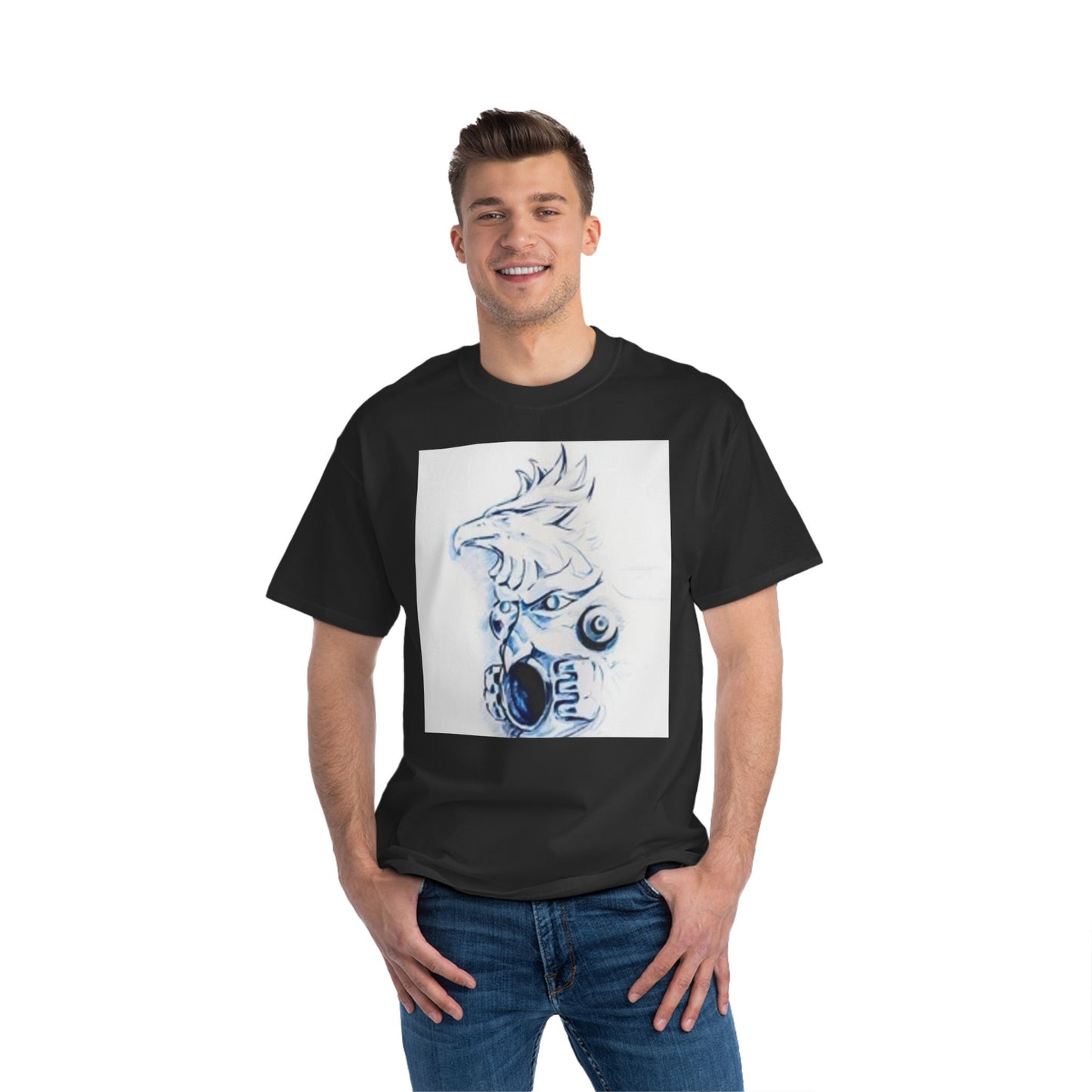 Unique Graphic Tee Featuring Bold Character Design for Art Lovers