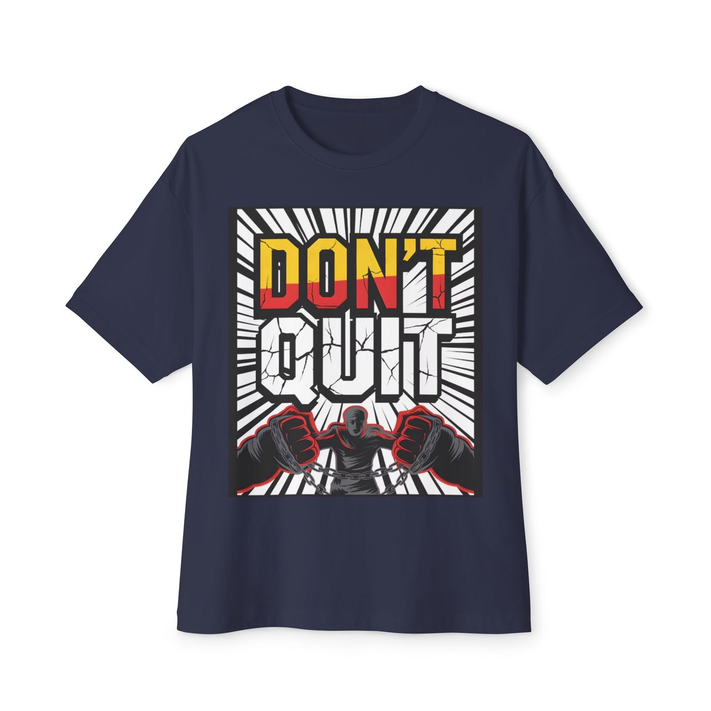 Motivational Oversized Tee - Don't Quit Graphic