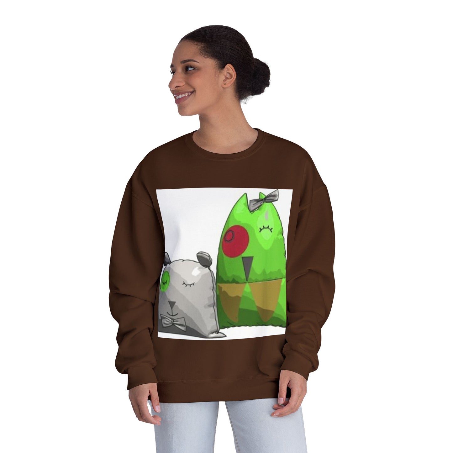 Cute Cartoon Monsters Unisex Crewneck Sweatshirt - Cozy Fun for All Ages
