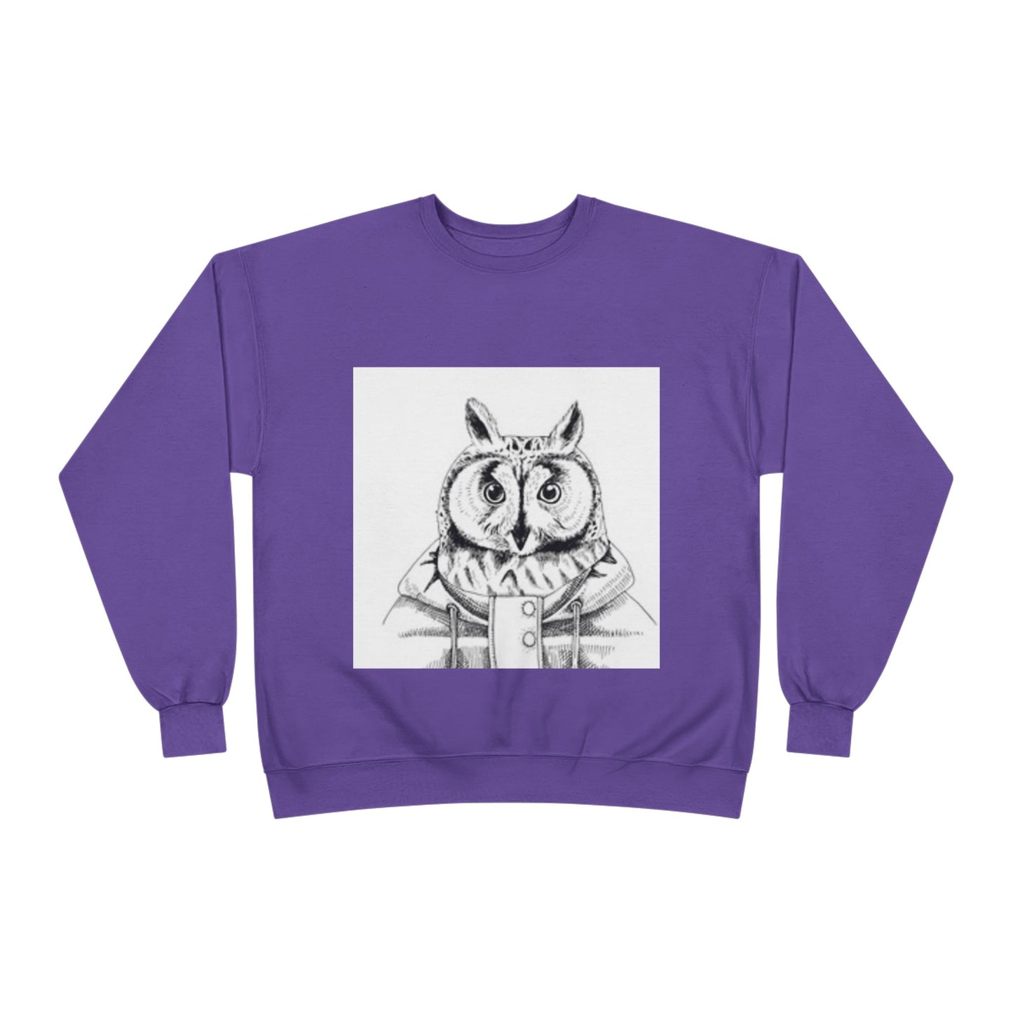 Whimsical Owl Eco-Friendly Crewneck Sweatshirt - Unisex