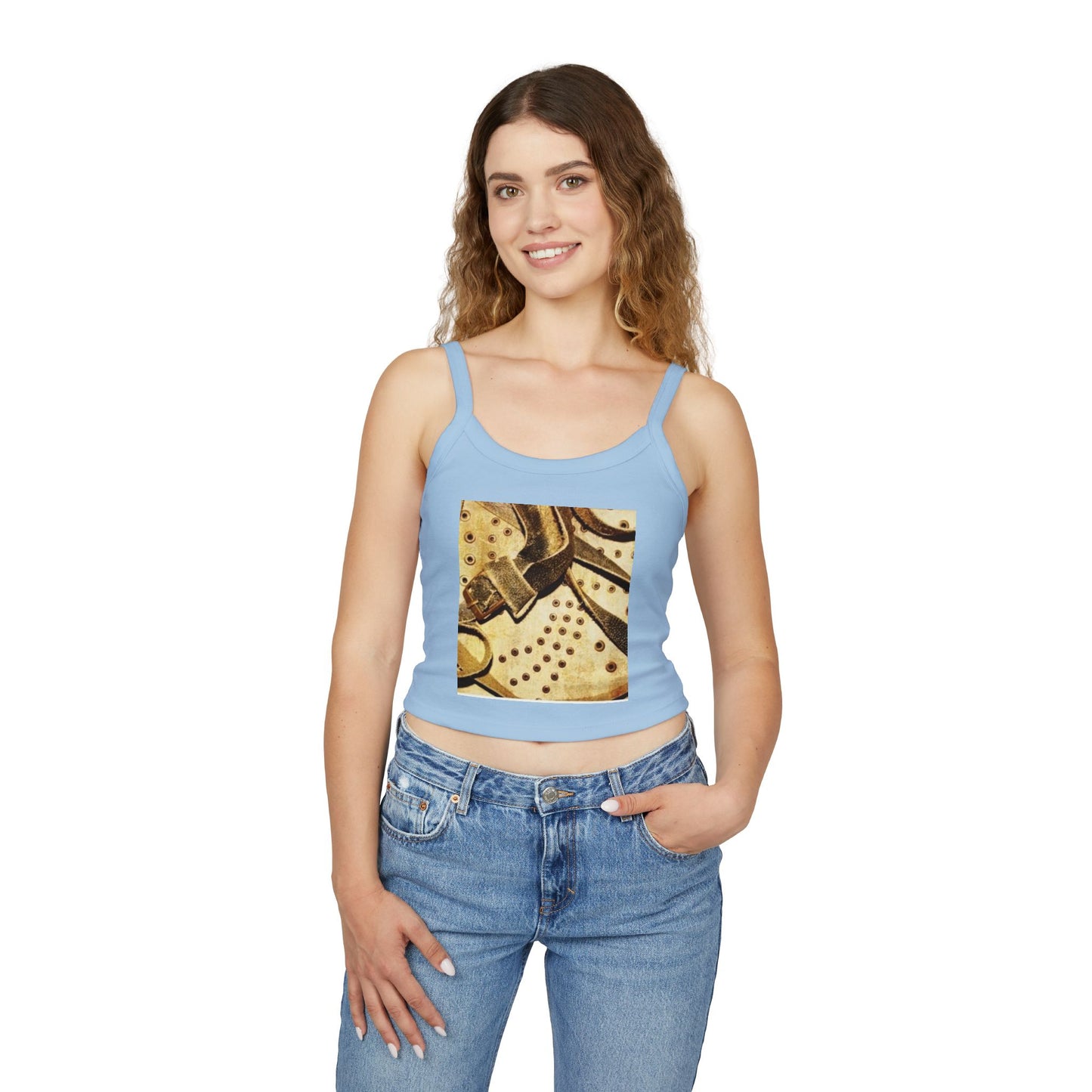 Artistic Women's Spaghetti Strap Tank Top - Stylish Summer Wear