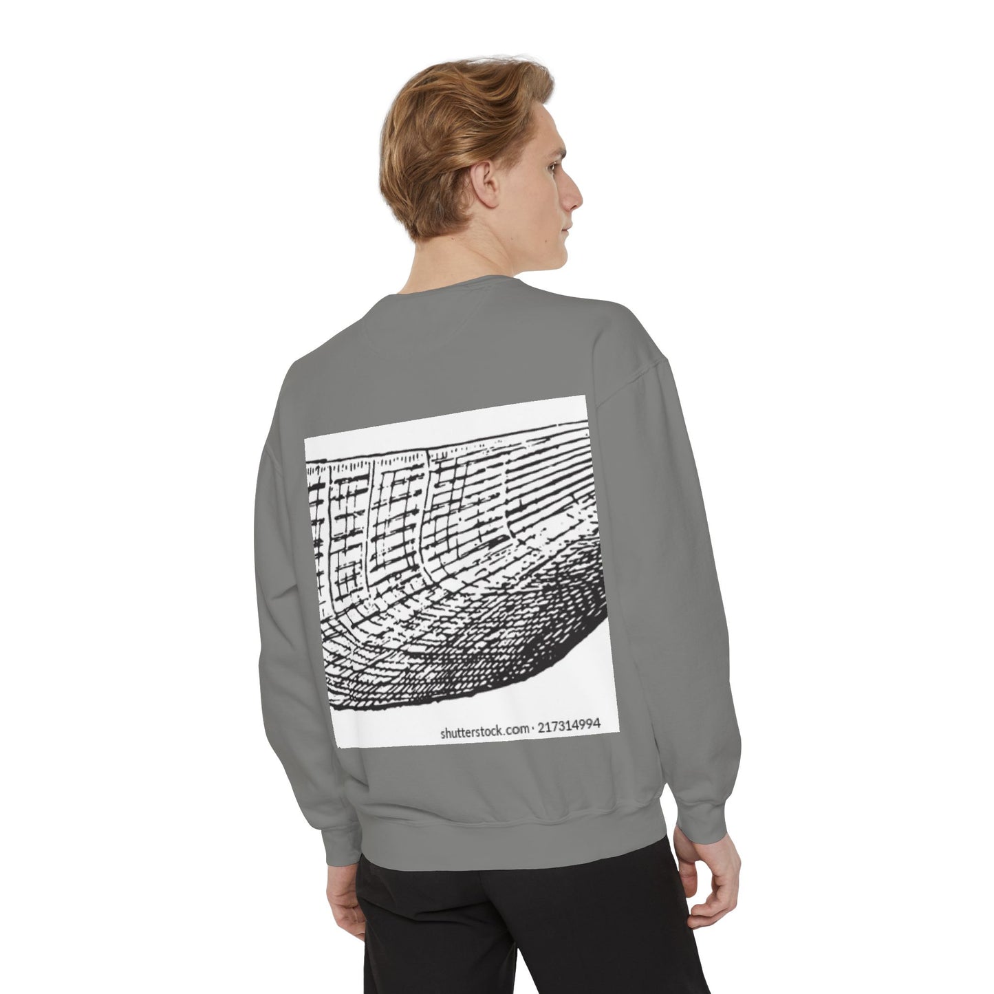 Graphic Unisex Garment-Dyed Sweatshirt | Nautical Design for Ocean Lovers