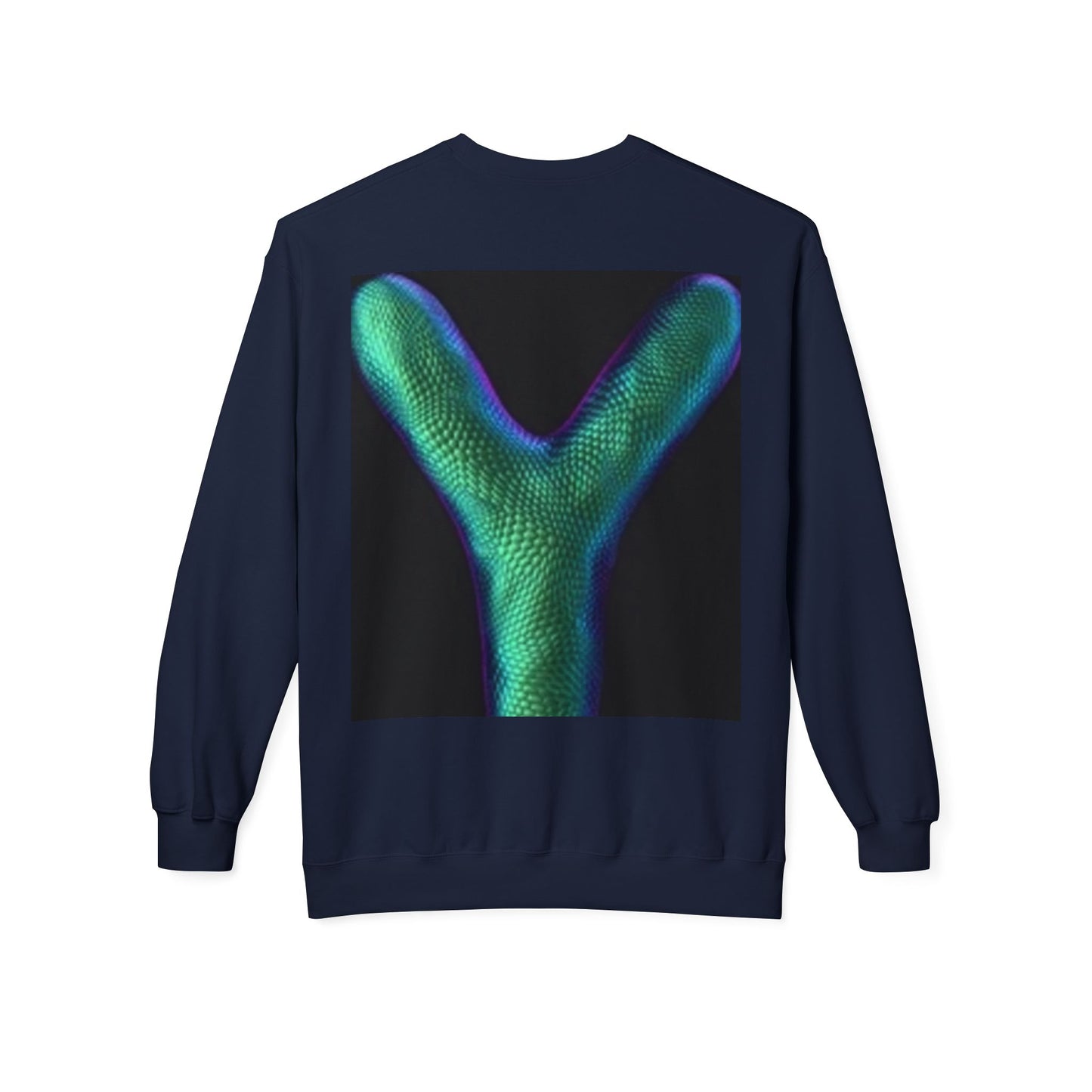 Unisex Y Graphic Fleece Crewneck Sweatshirt - Cozy Modern Style