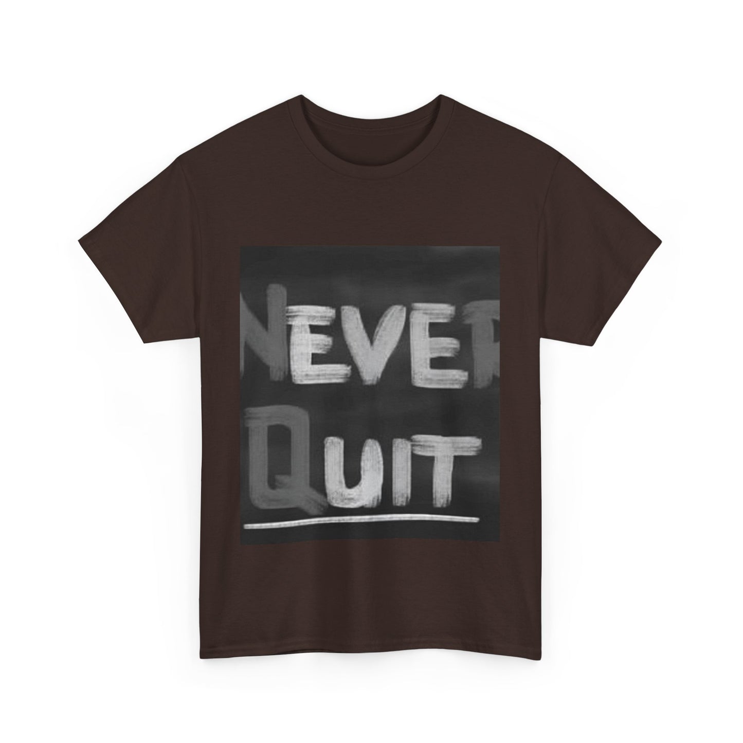 Motivational Unisex Heavy Cotton Tee - "Never Quit" Inspirational Shirt