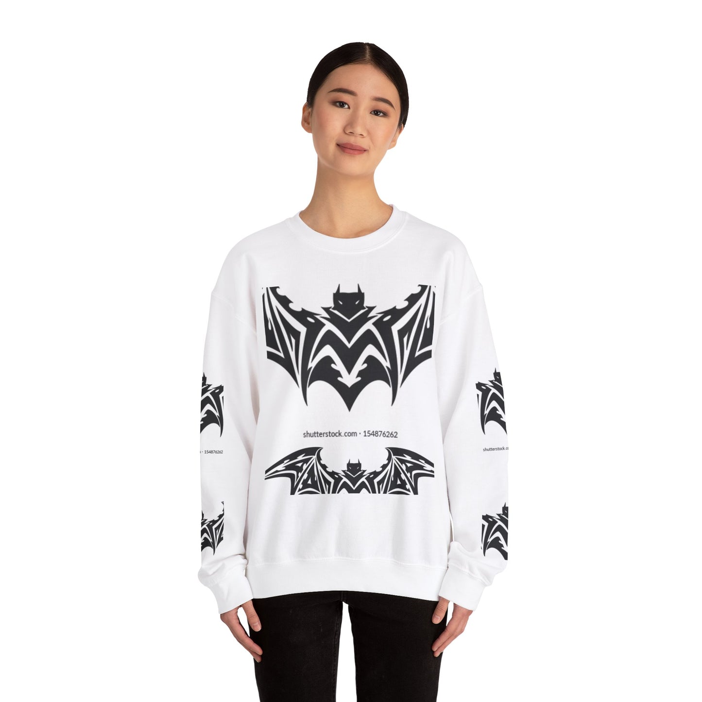 Gothic Bat Sweatshirt - Unisex Crewneck for Halloween & Casual Wear