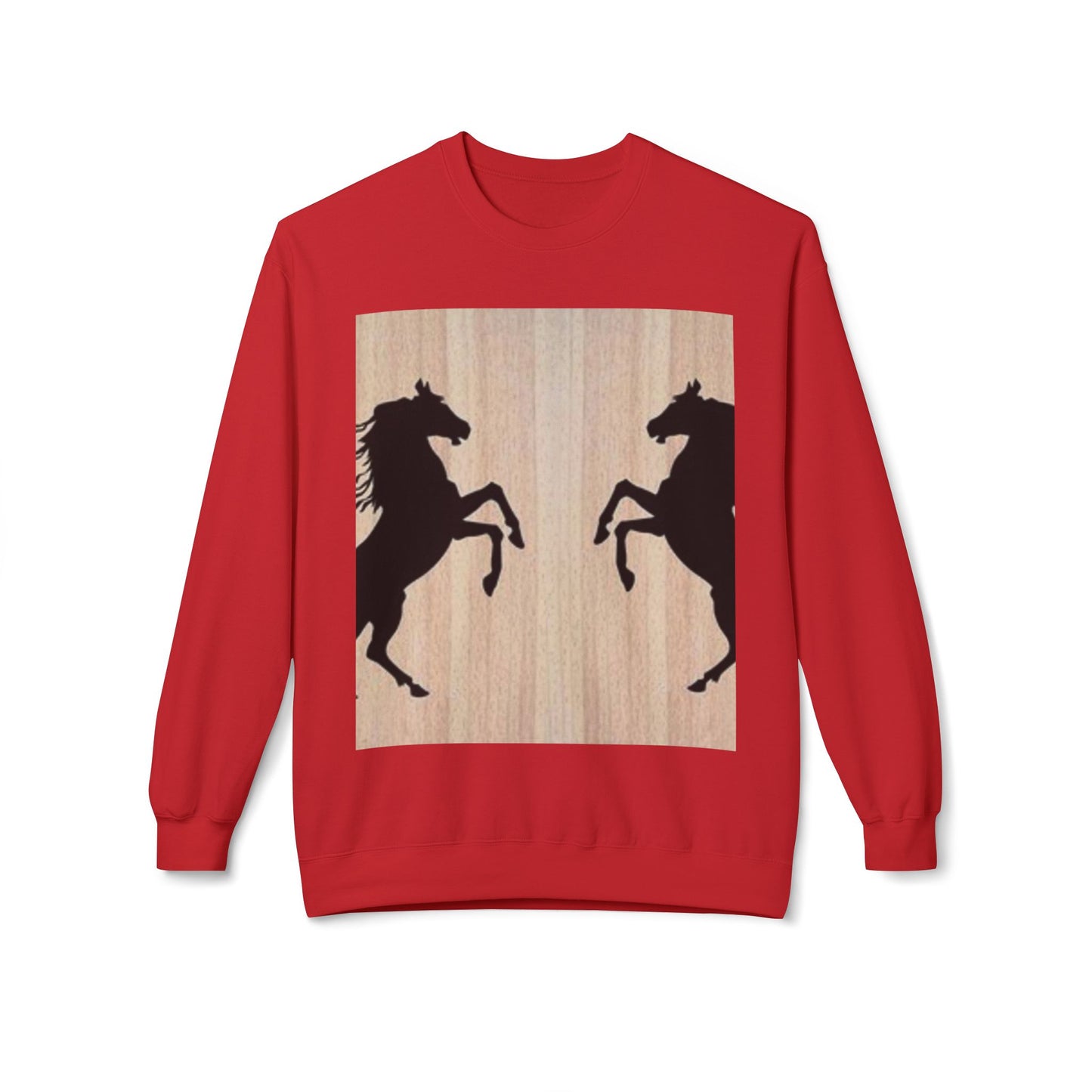 Equestrian Silhouette Fleece Sweatshirt - Perfect for Horse Lovers