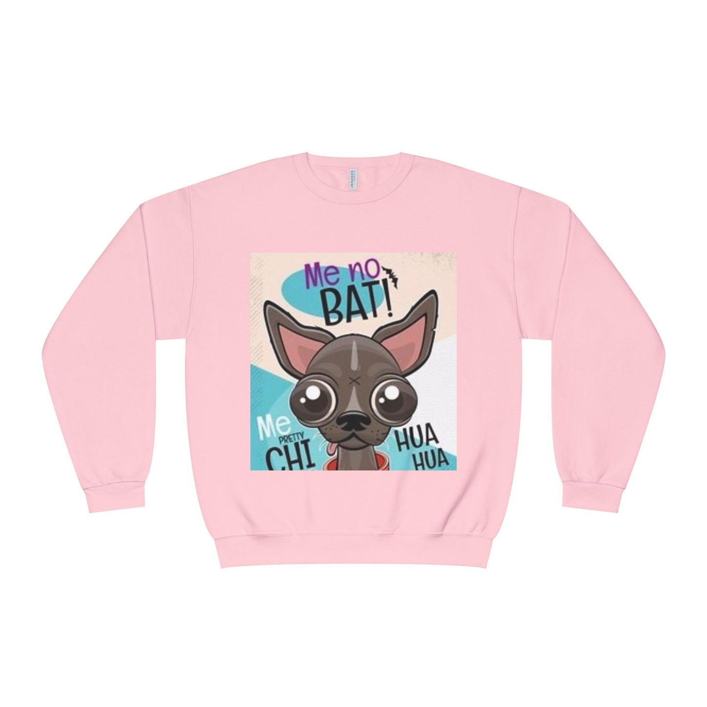 Funny Dog Lover Sweatshirt – "Me no BAT!" Unisex Crewneck