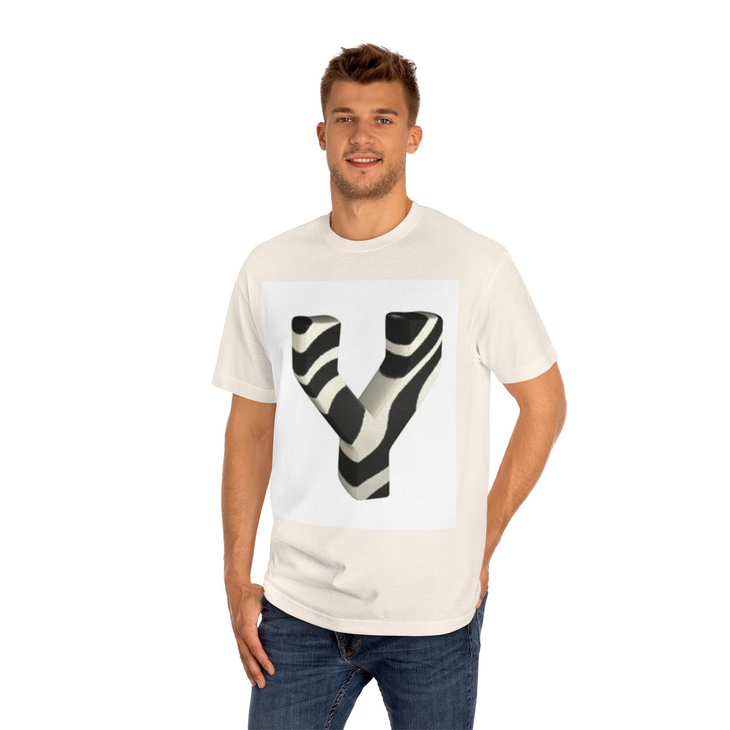 Zebra Print 'Y' Unisex Classic Tee - Casual Fashion Top