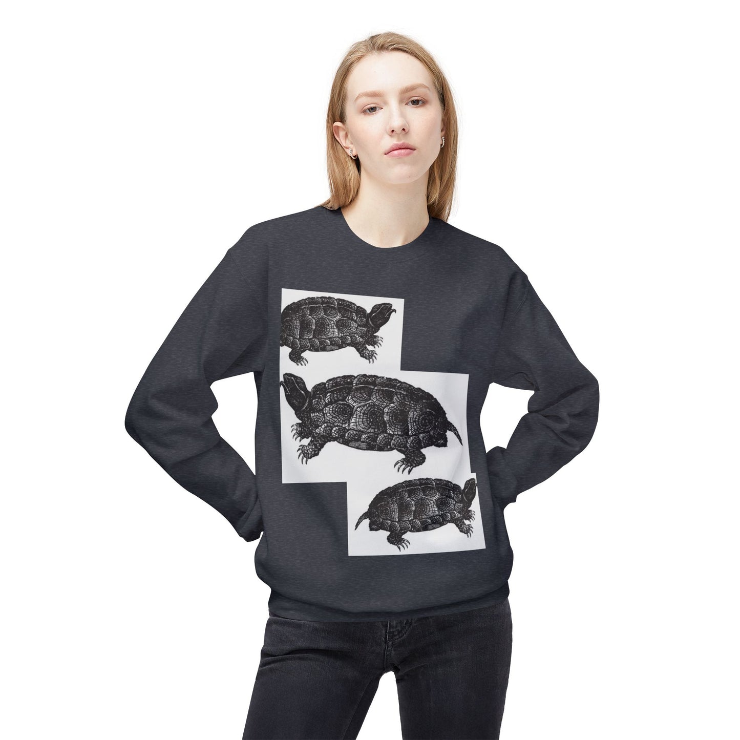 Cozy Turtle Graphic Sweatshirt - Unique Wildlife Apparel