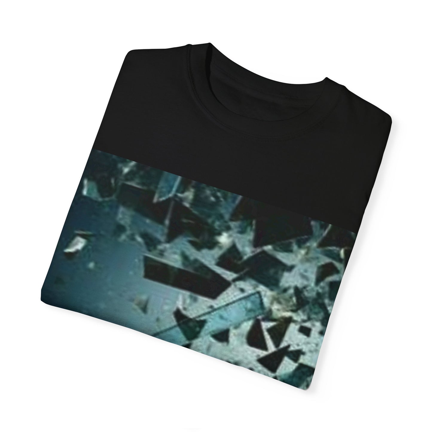 Unisex Garment-Dyed T-Shirt - Stylish Abstract Mirror Shard Design