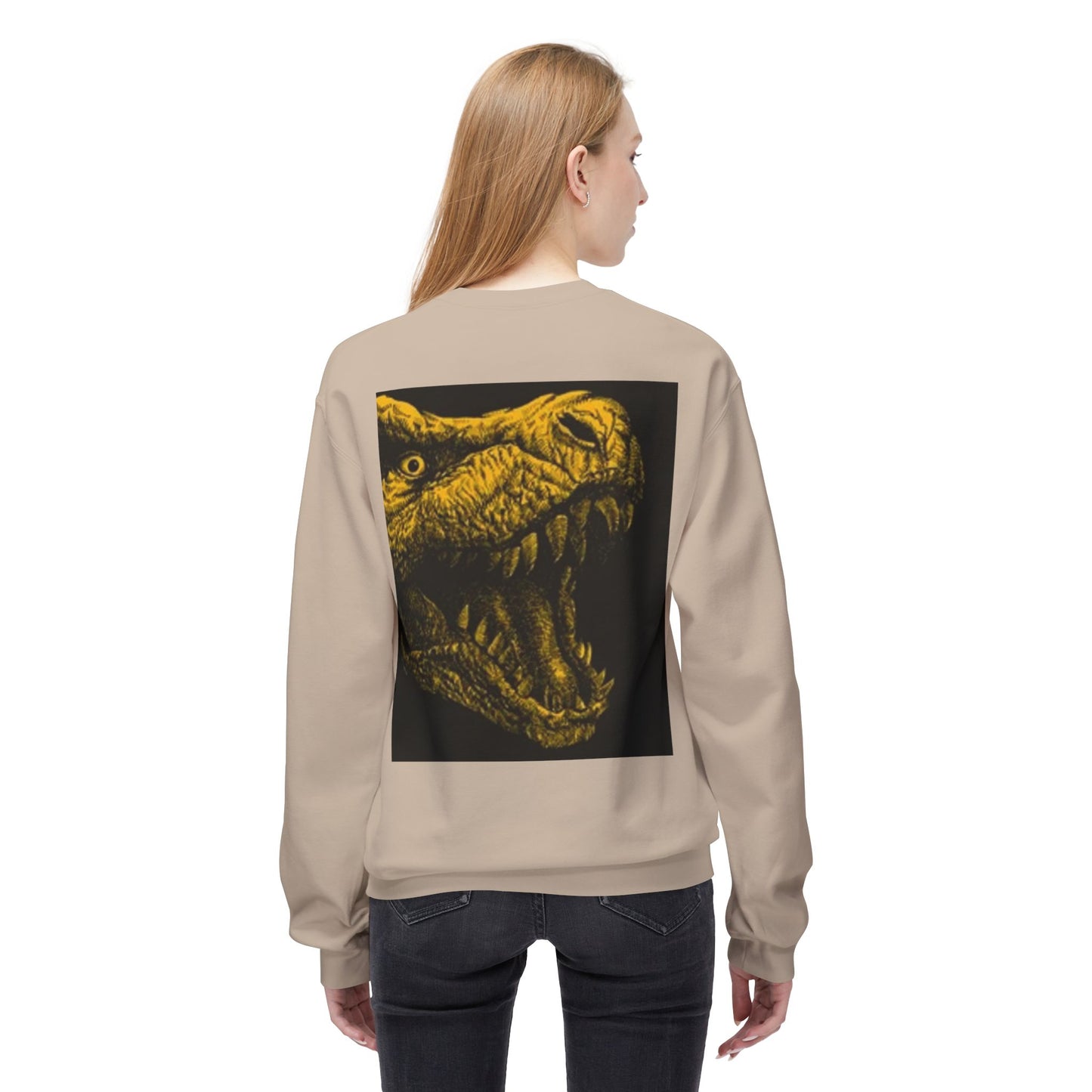 Unisex Dinosaur Graphic Sweatshirt - Cozy Midweight Crewneck