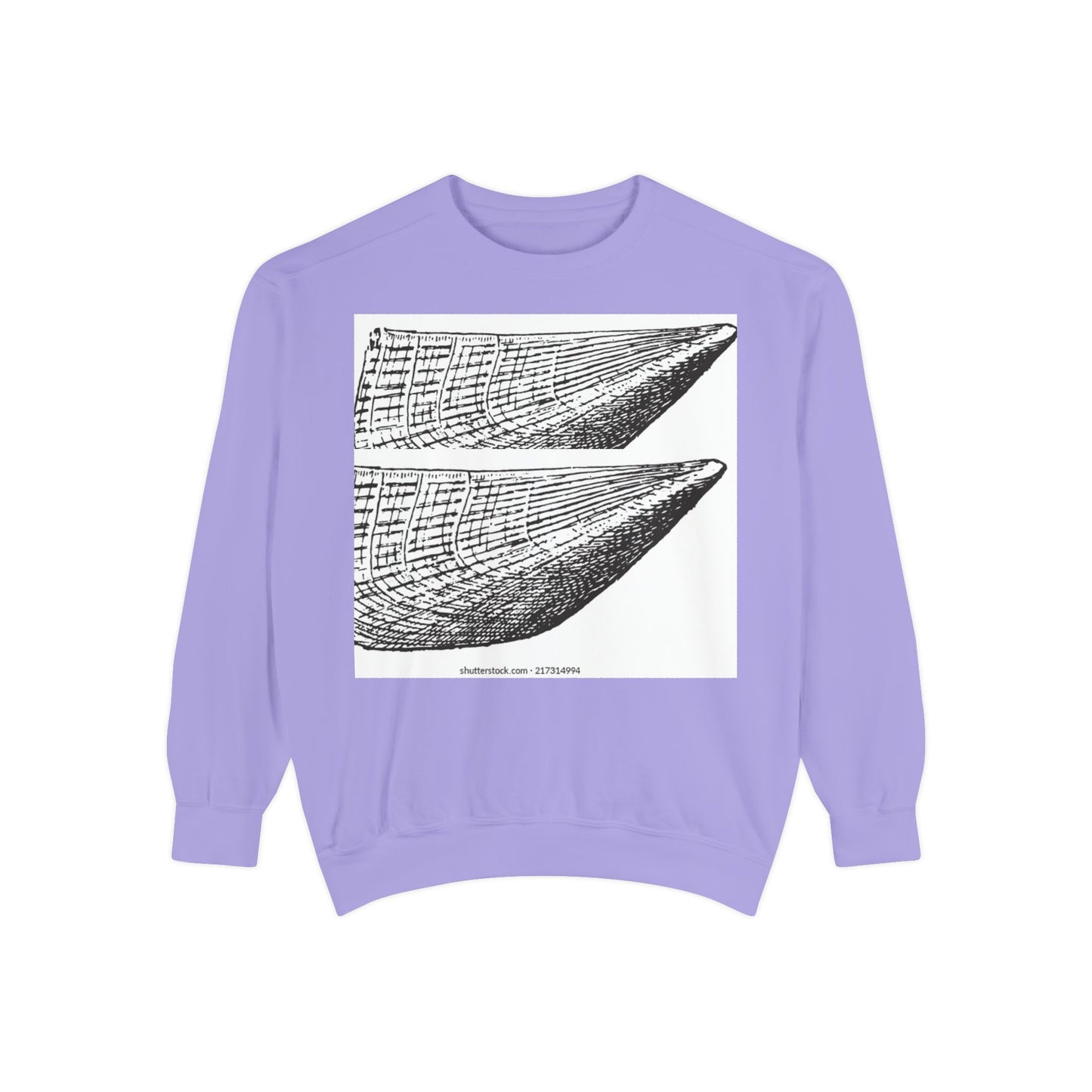 Graphic Unisex Garment-Dyed Sweatshirt | Nautical Design for Ocean Lovers