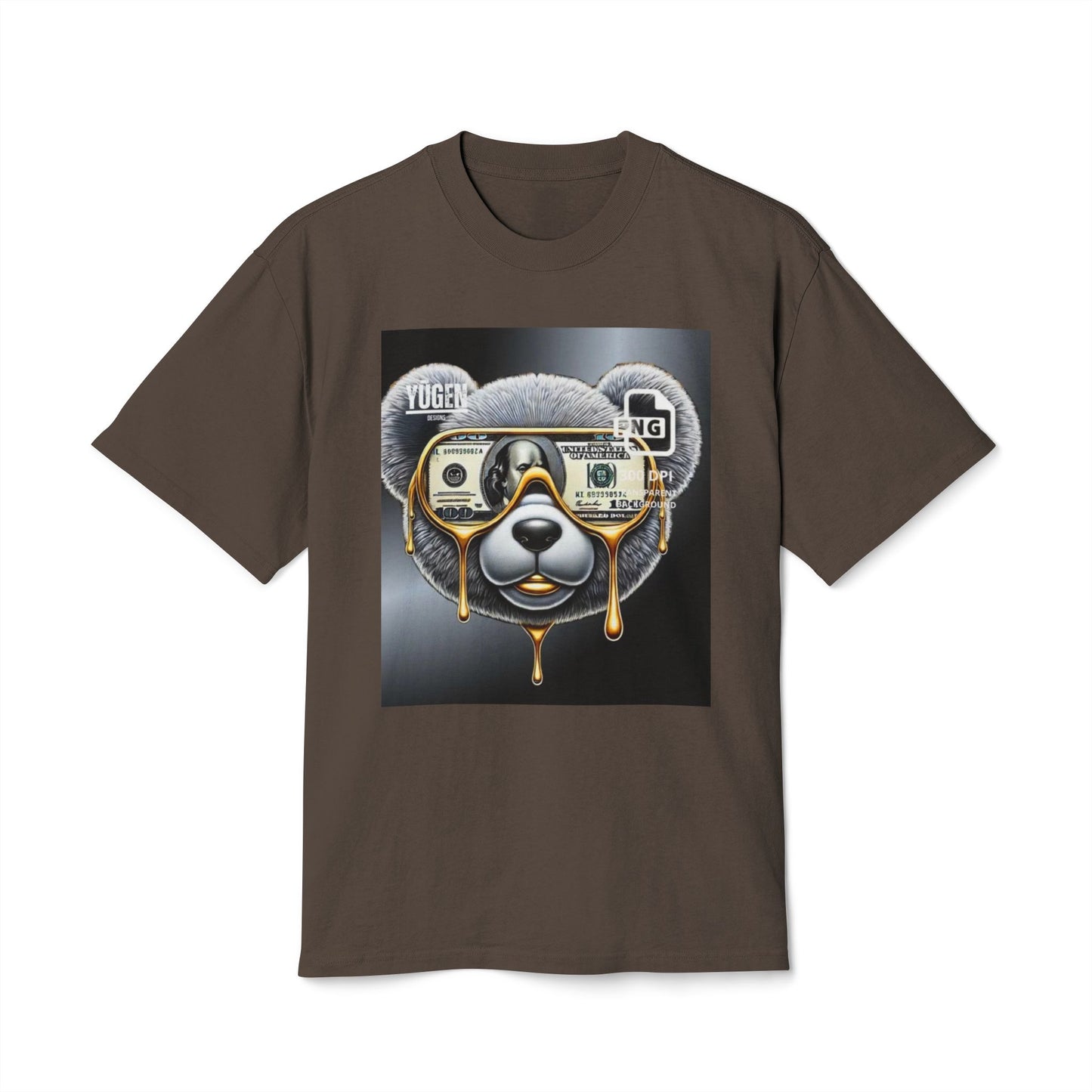 Cool Panda Money Art Unisex Heavy Faded Tee